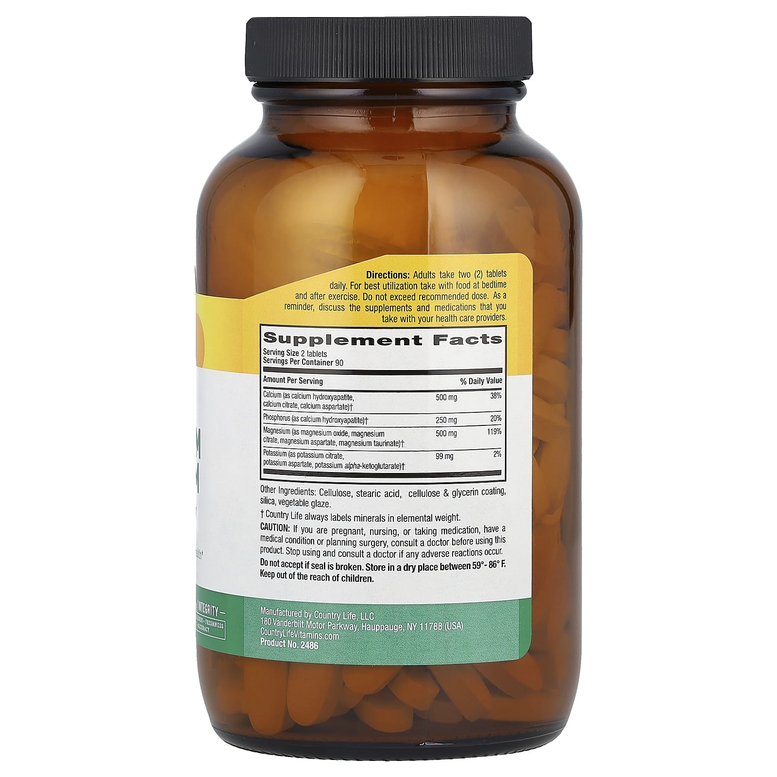 Country Life, Target-Mins®, Calcium Magnesium Potassium, 180 Tablets