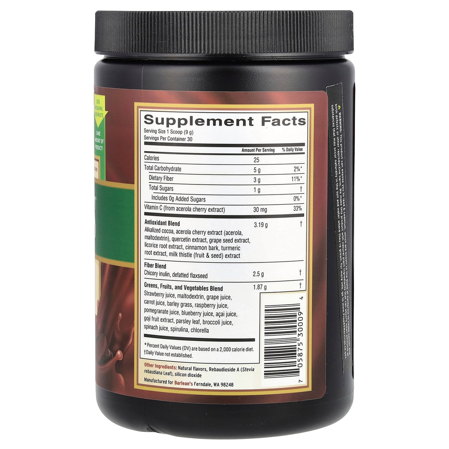 Delicious and Nutritious Barlean's Chocolate Silk Greens - Image 2