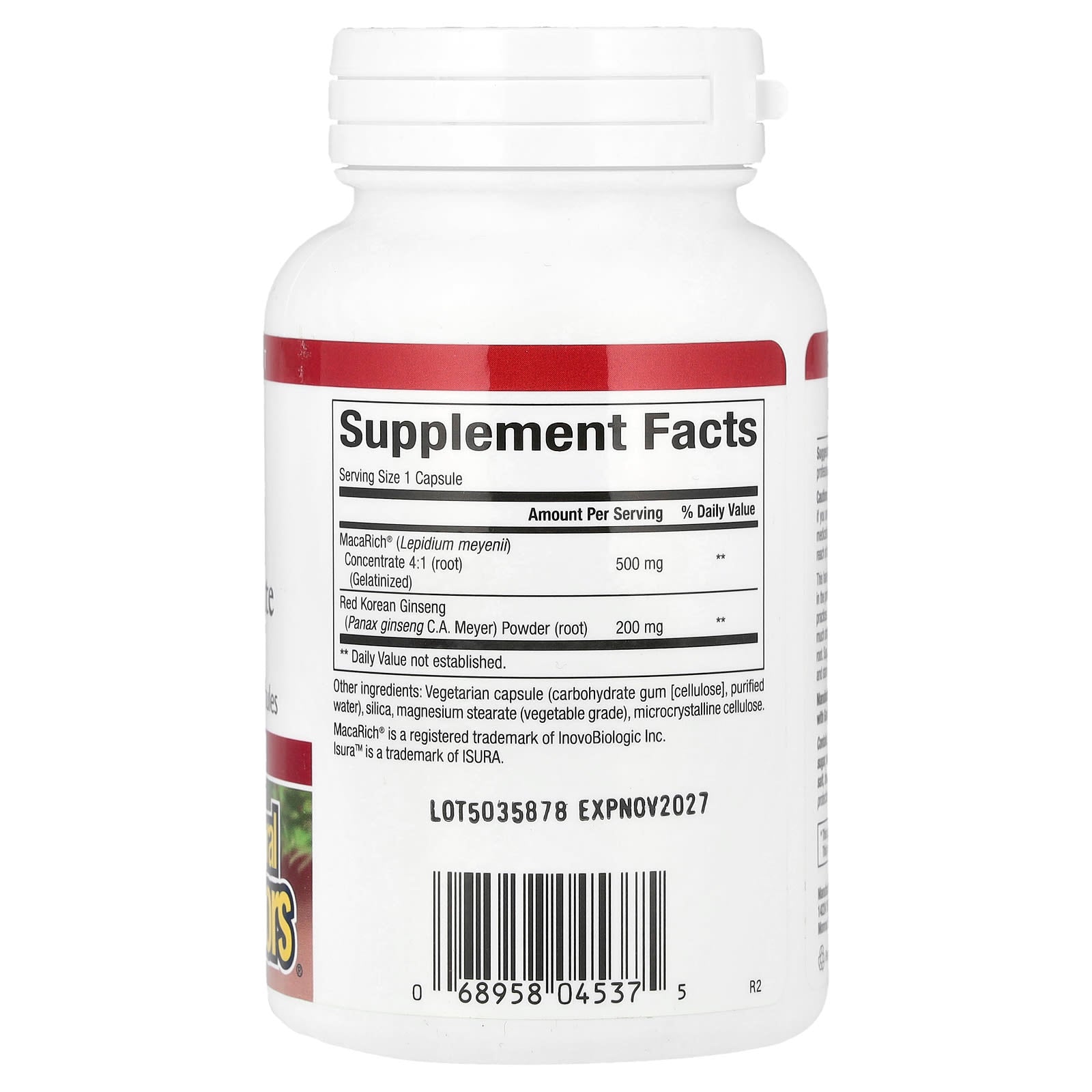 Natural Factors, Maca Rich®, Maca Concentrate With Korean Ginseng, Super Strength, 90 Vegetarian Capsules - Image 2