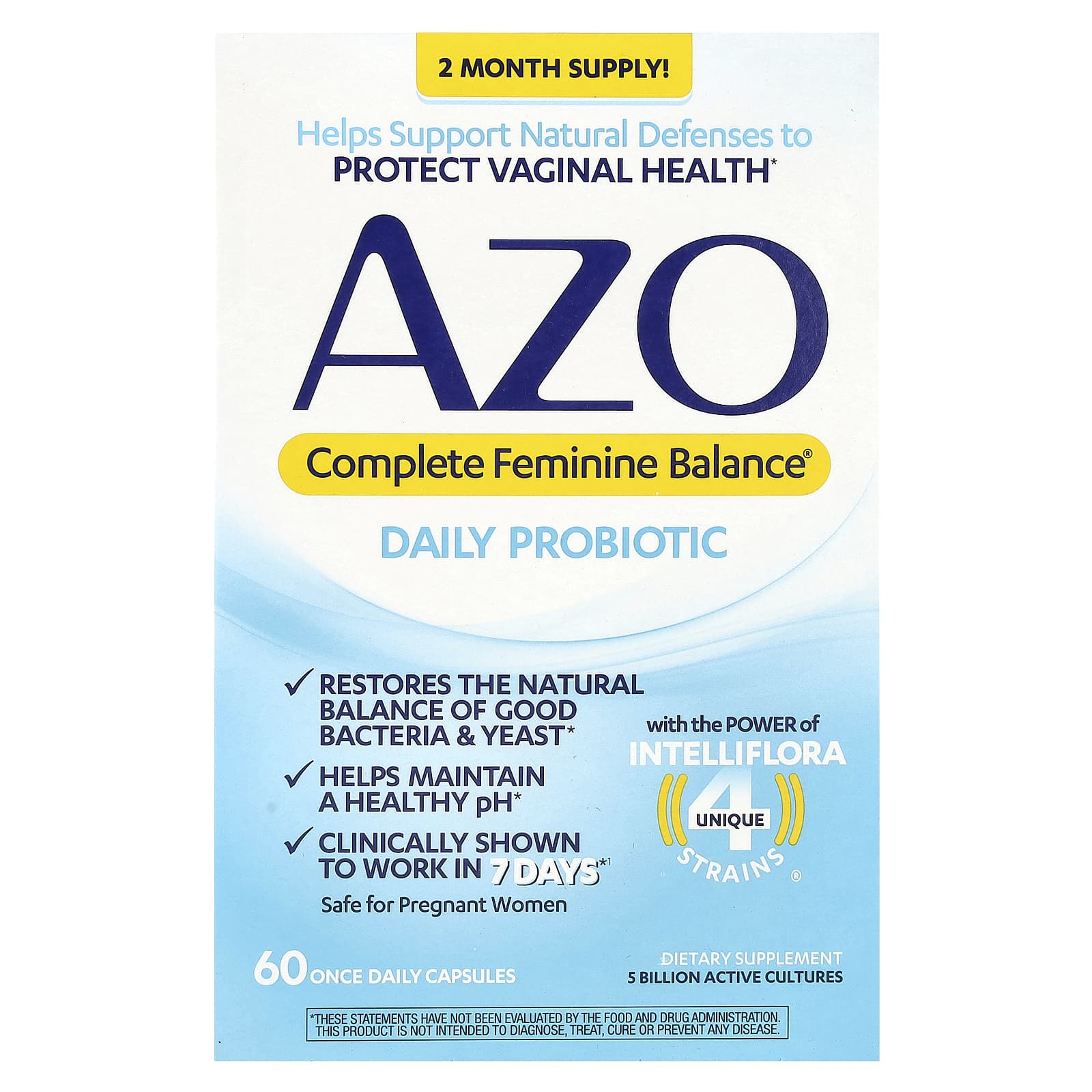 AZO Complete Feminine Balance Daily Probiotic for Vaginal Health - Image 1