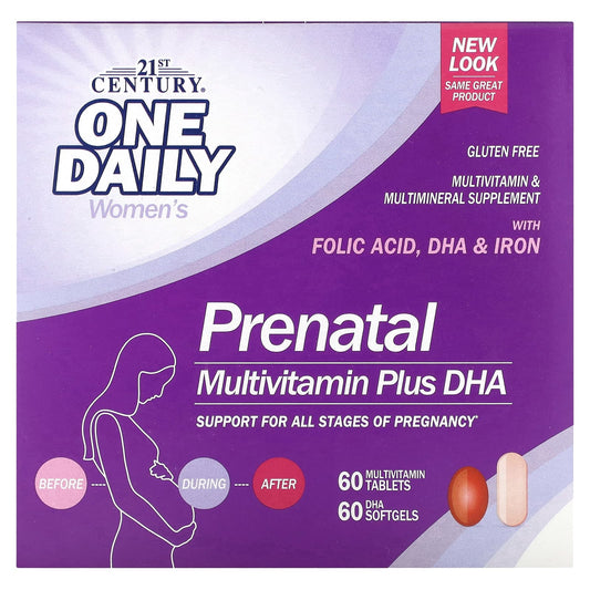 21st Century Prenatal Multivitamin Plus DHA, 60 Tablets & 60 Softgels - Image 1