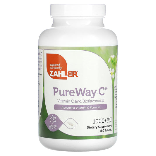 Zahler, PureWay-C, Vitmain C and Bioflavonoids, 1,000+ mg, 180 Tablets - Image 1