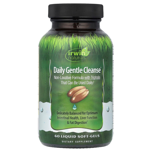 Irwin Naturals Daily Gentle Cleanse, 60 Liquid Soft-Gels for Optimal Digestive Health - Image 1