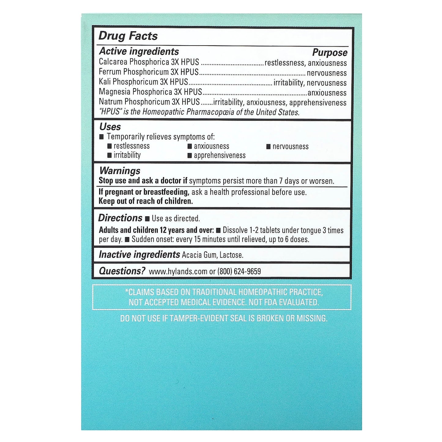 Hyland's Naturals Calm Stress Relief Tablets, Non-Habit Forming & Fast Acting - Image 2