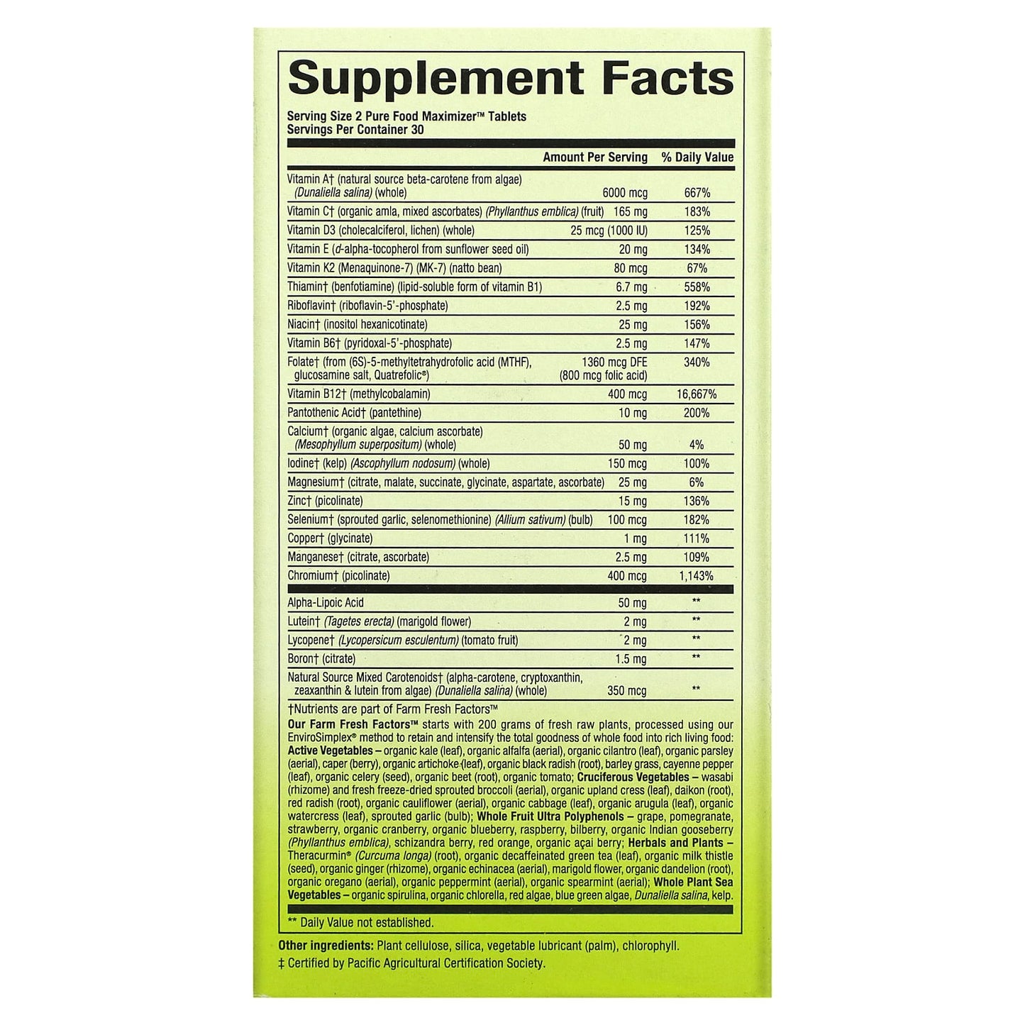 Natural Factors, Whole Earth & Sea, Women's 50+ Multivitamin & Mineral, 60 Tablets - Image 2