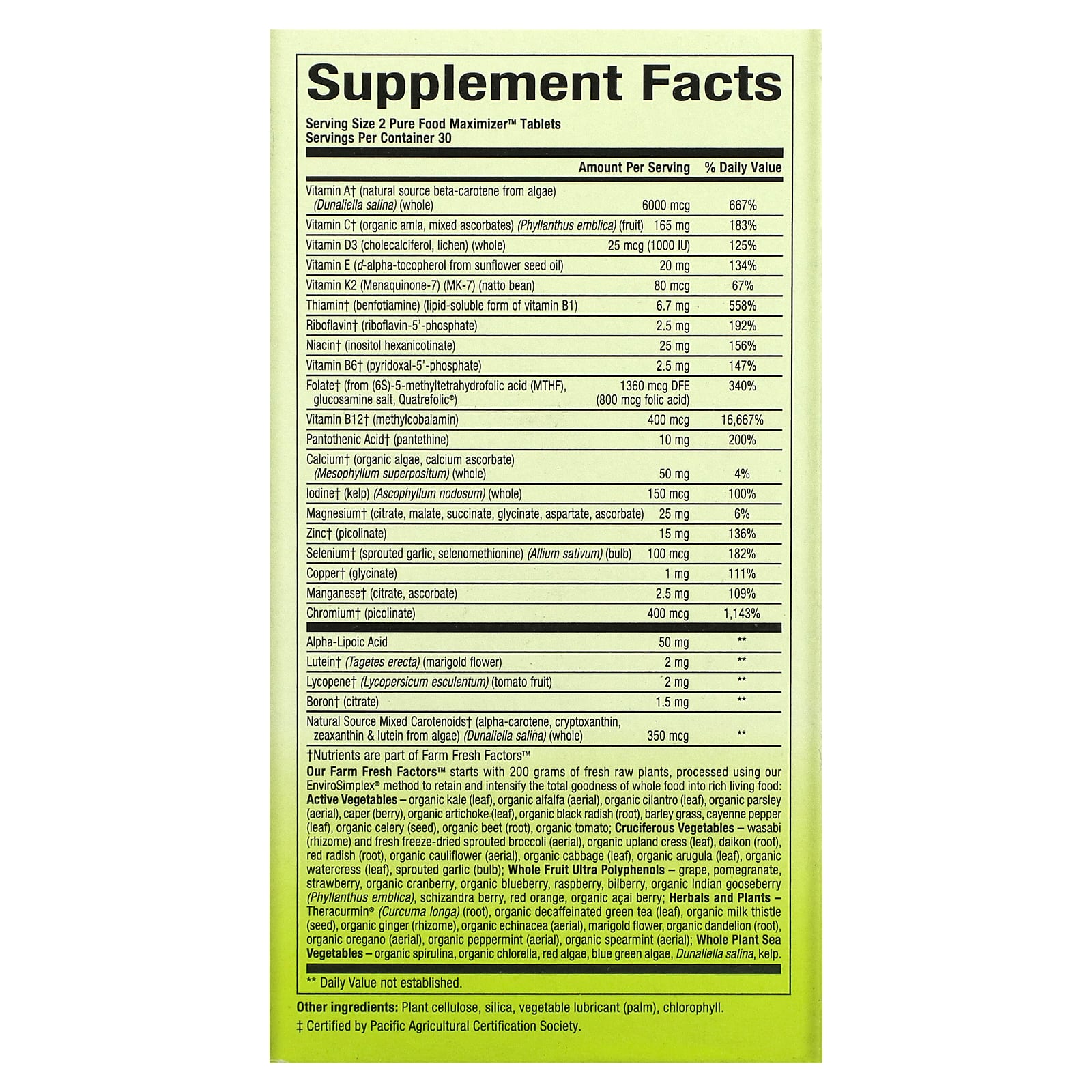 Natural Factors, Whole Earth & Sea, Women's 50+ Multivitamin & Mineral, 60 Tablets - Image 2