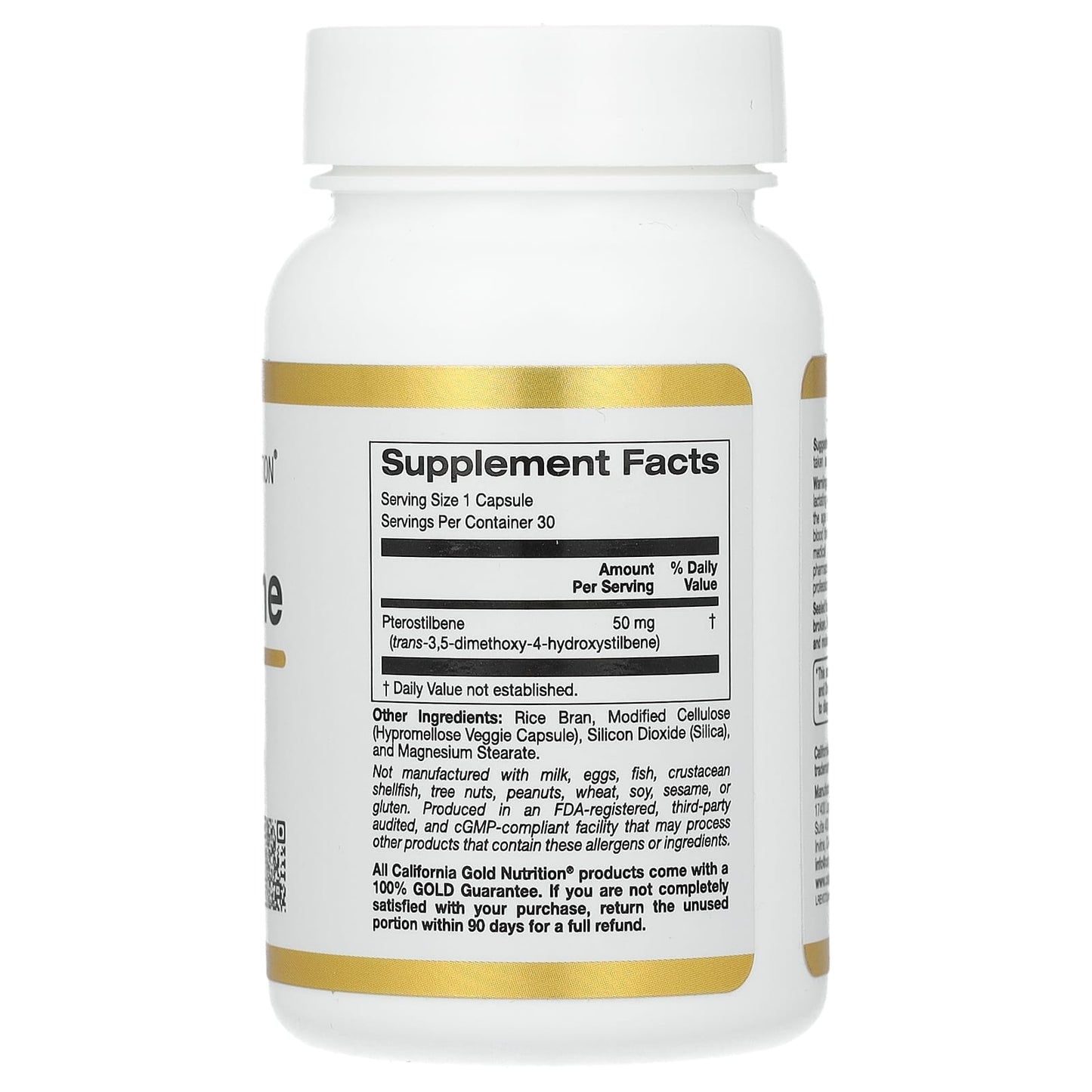 Pterostilbene Antioxidant Support - 50mg, 30 Veggie Capsules - California Gold Nutrition - Image 2