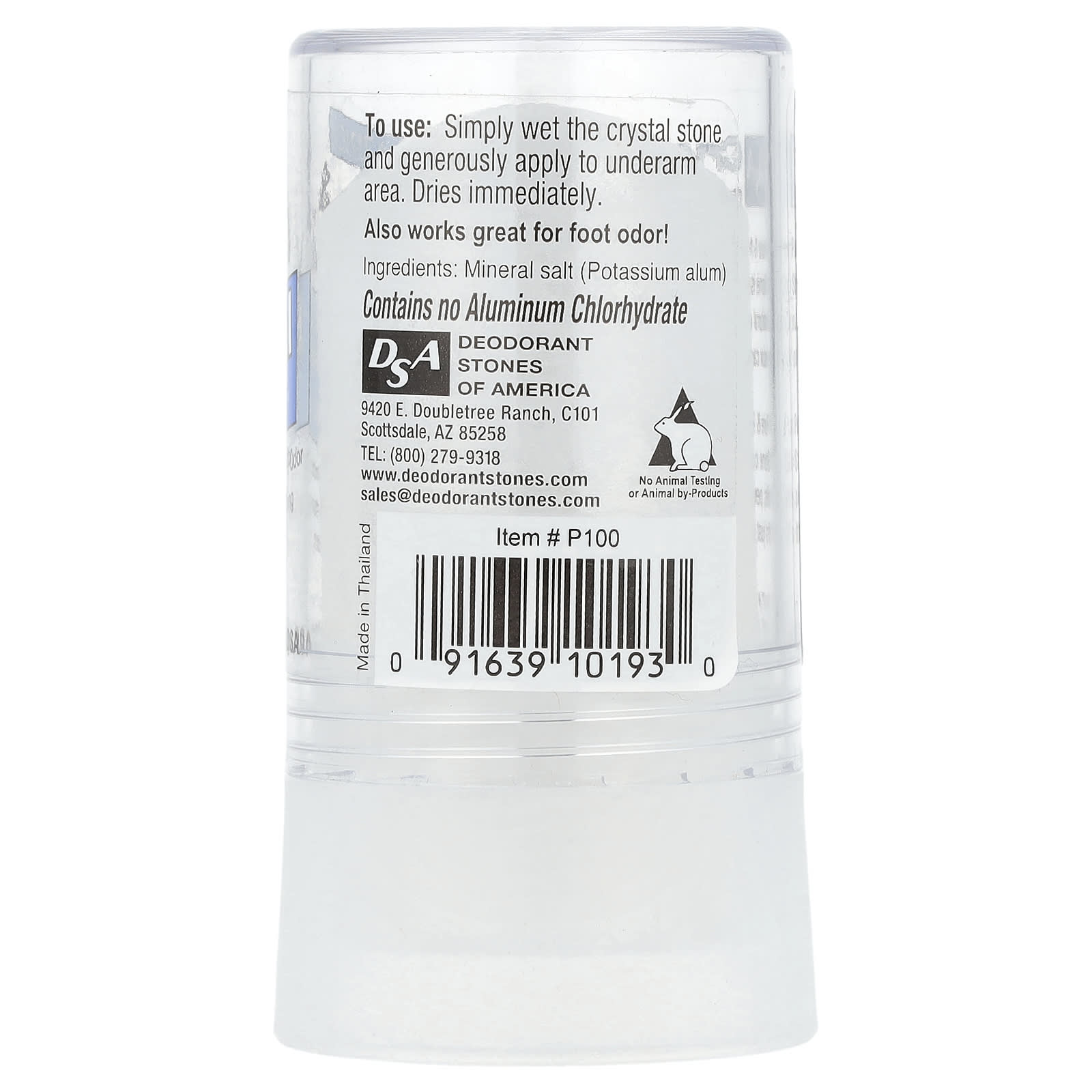 Thai Deodorant Stone, Pure & Natural, Crystal Deodorant Stone™, Unscented, 4.25 oz (120 g) - Image 2