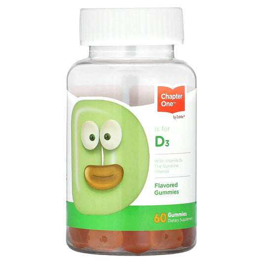 Chapter One Vitamin D3 60 Gummies (25 mcg, 1000 IU) for Healthy Bones - Image 1