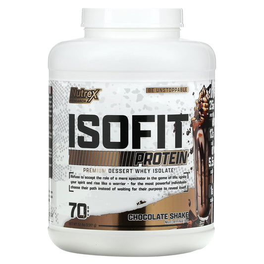 Nutrex Research, IsoFit, Chocolate Shake, 5.1 lbs (2,317 g) - Image 1