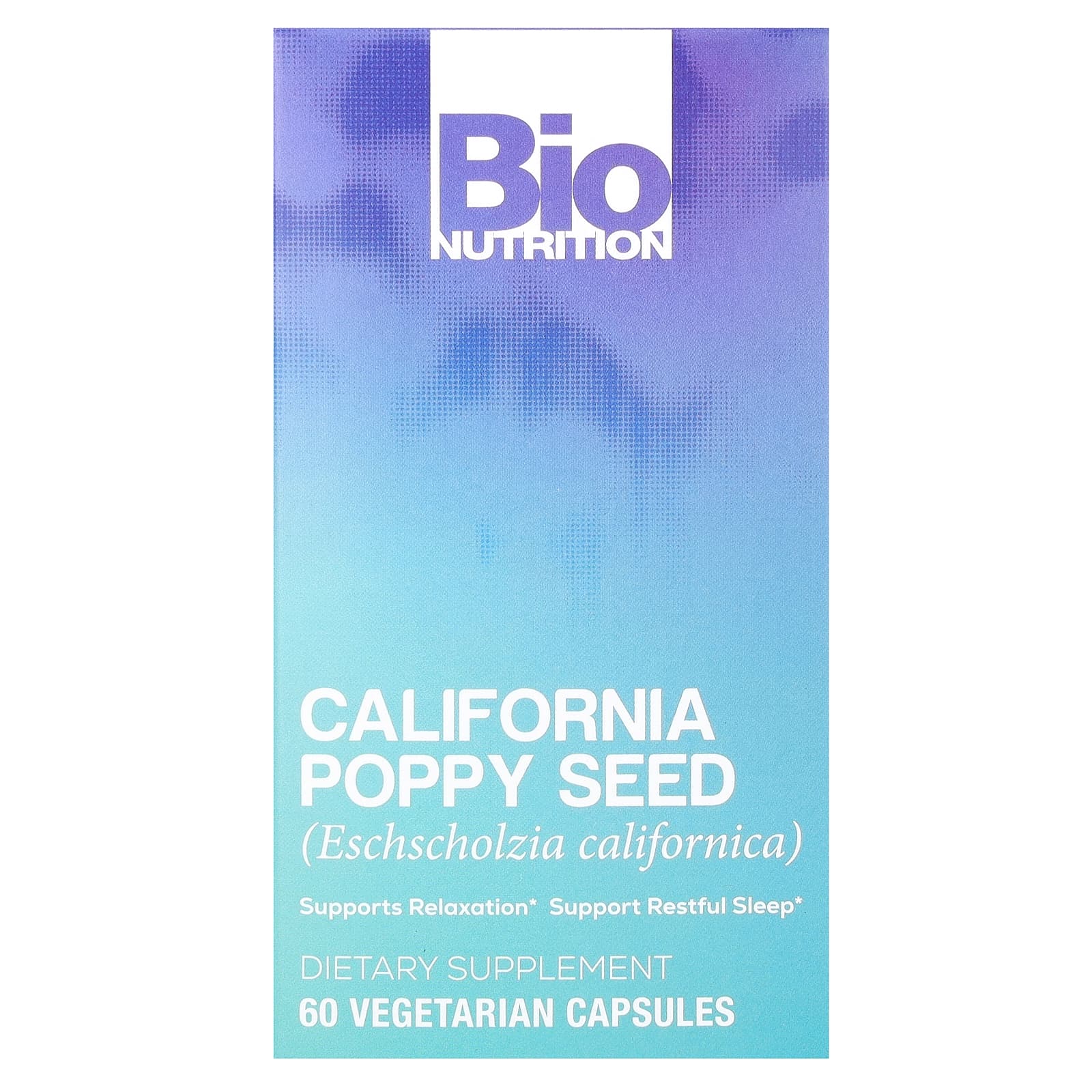 California Poppy Sleep Aid & Relaxation Supplement, 500mg, 60 Capsules - Image 1