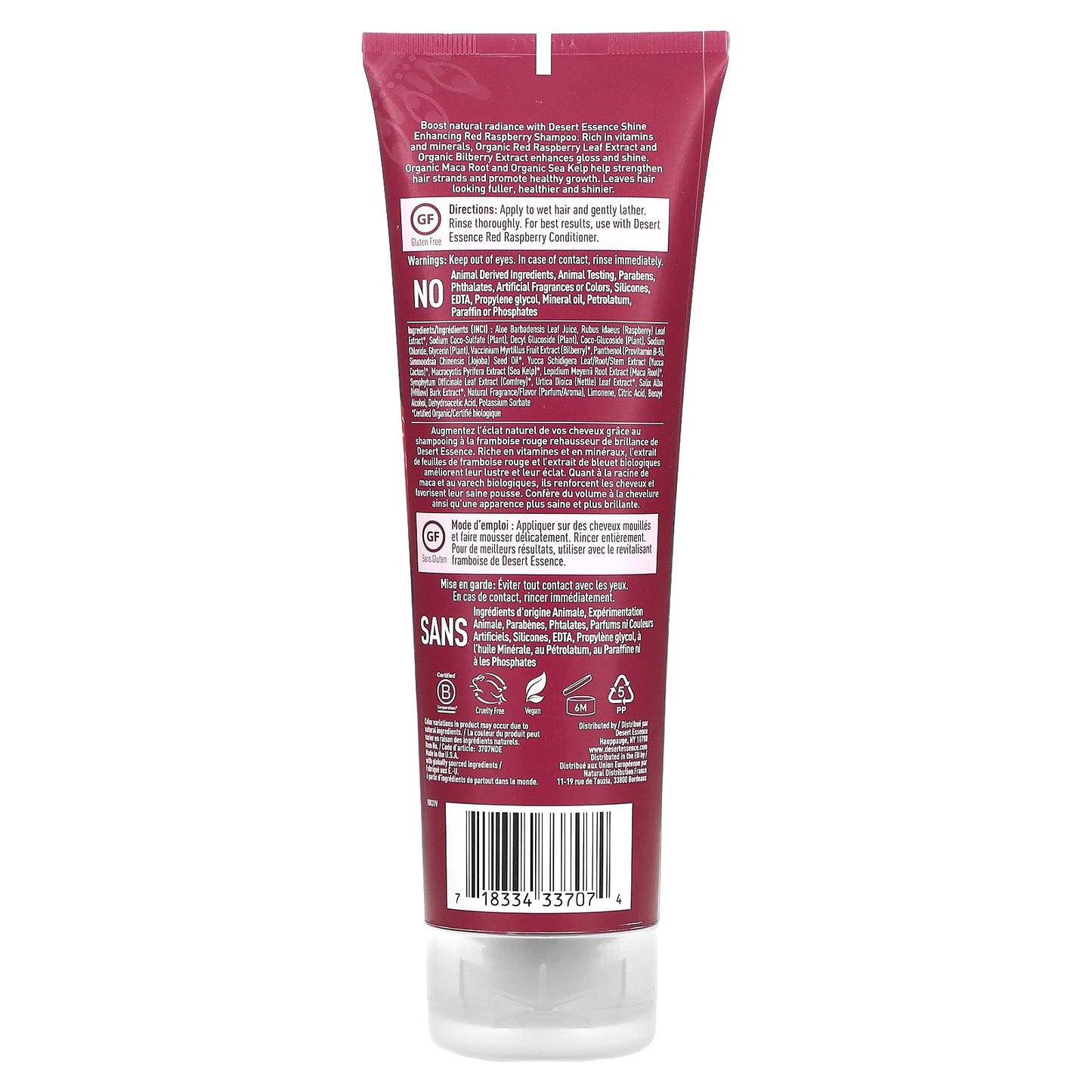 Red Raspberry Shampoo for Vibrant Hair - Gluten-Free, Vegan, Cruelty-Free - Image 2