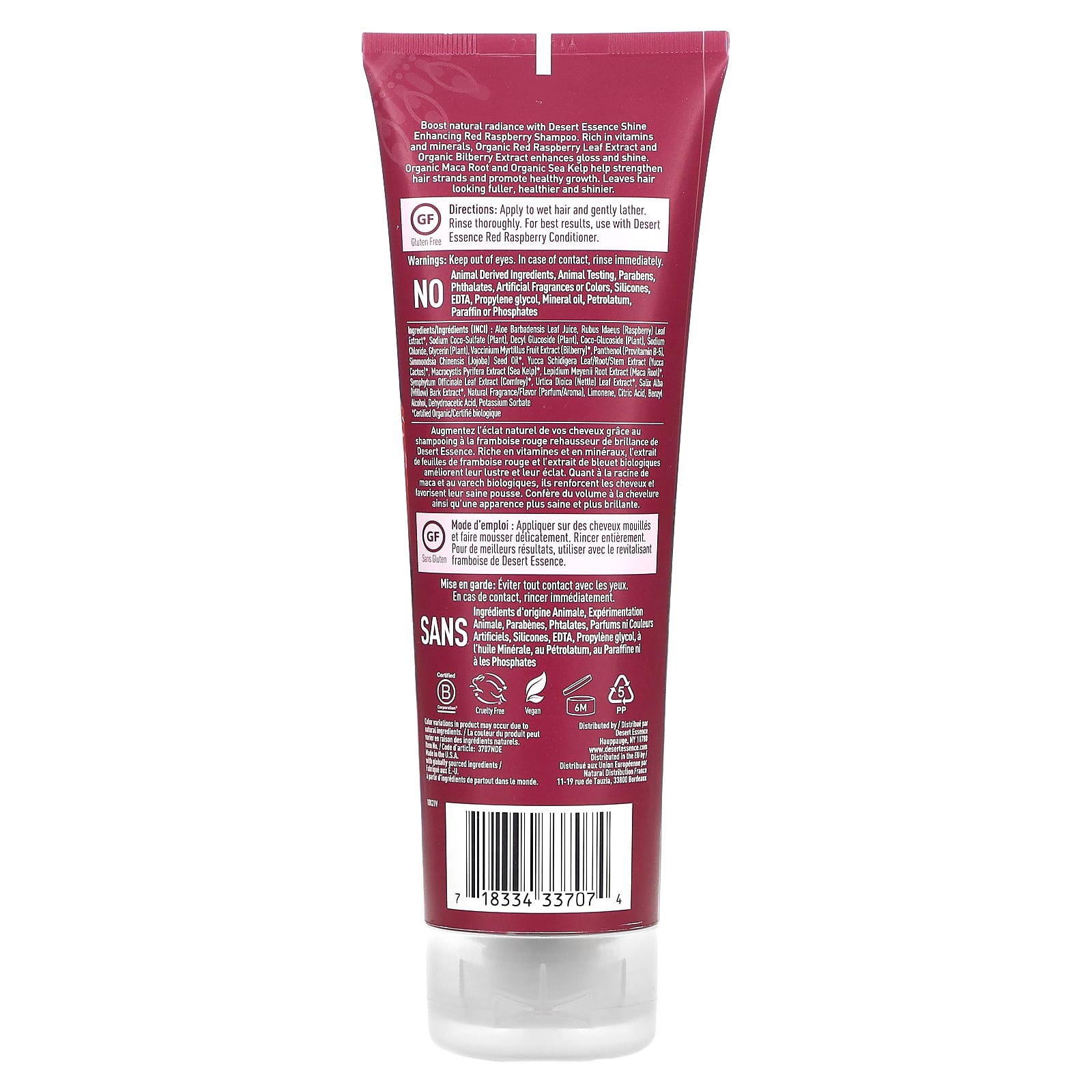 Red Raspberry Shampoo for Vibrant Hair - Gluten-Free, Vegan, Cruelty-Free - Image 2