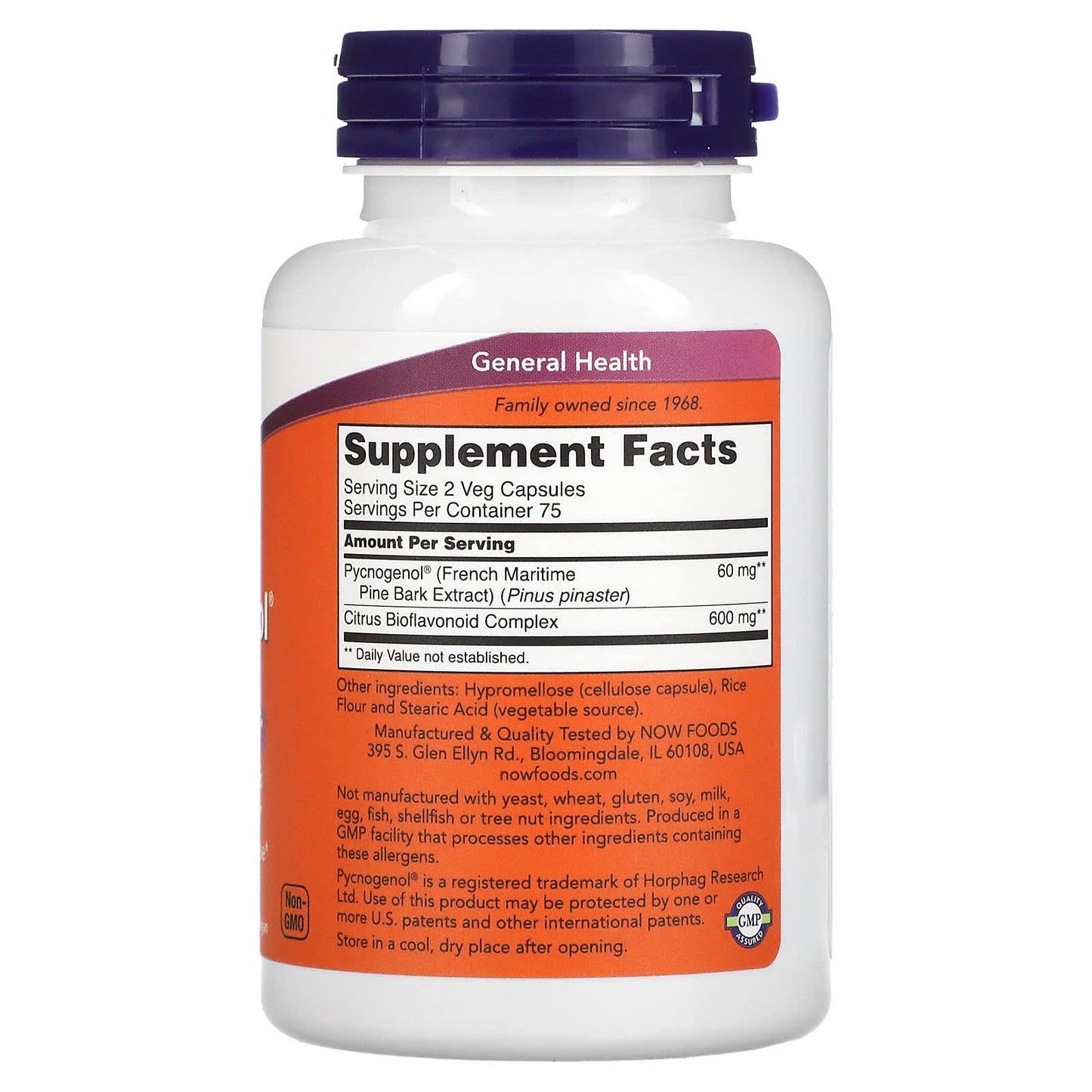 NOW Foods, Pycnogenol, 30 mg, 150 Veg Capsules - Image 2