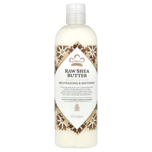 Nubian Heritage, Body Lotion, Raw Shea Butter, 13 fl oz (384 ml) - Image 1