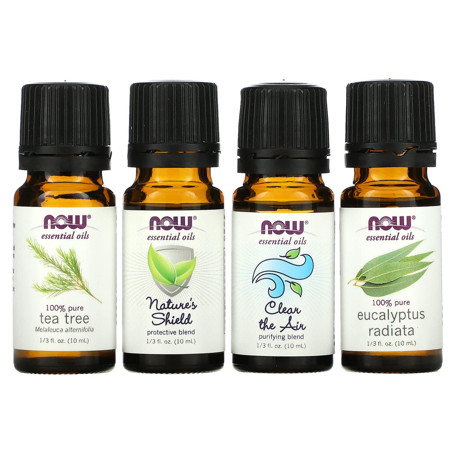 NOW Foods, Solutions, Seasonal Changes, Balancing Essential Oils Kit, 4 Bottles, 1/3 fl oz (10 ml) Each - Image 1