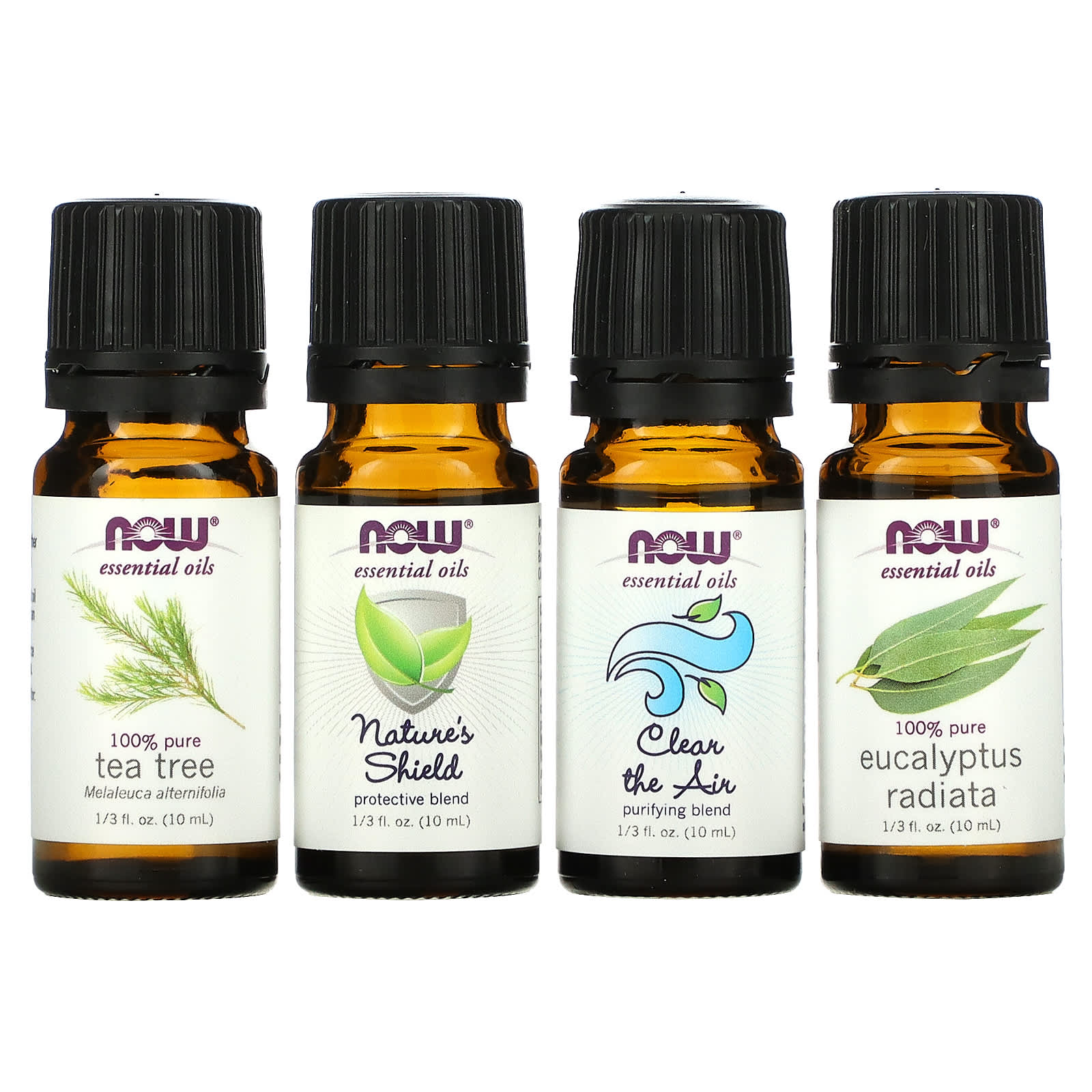 NOW Foods, Solutions, Seasonal Changes, Balancing Essential Oils Kit, 4 Bottles, 1/3 fl oz (10 ml) Each - Image 1