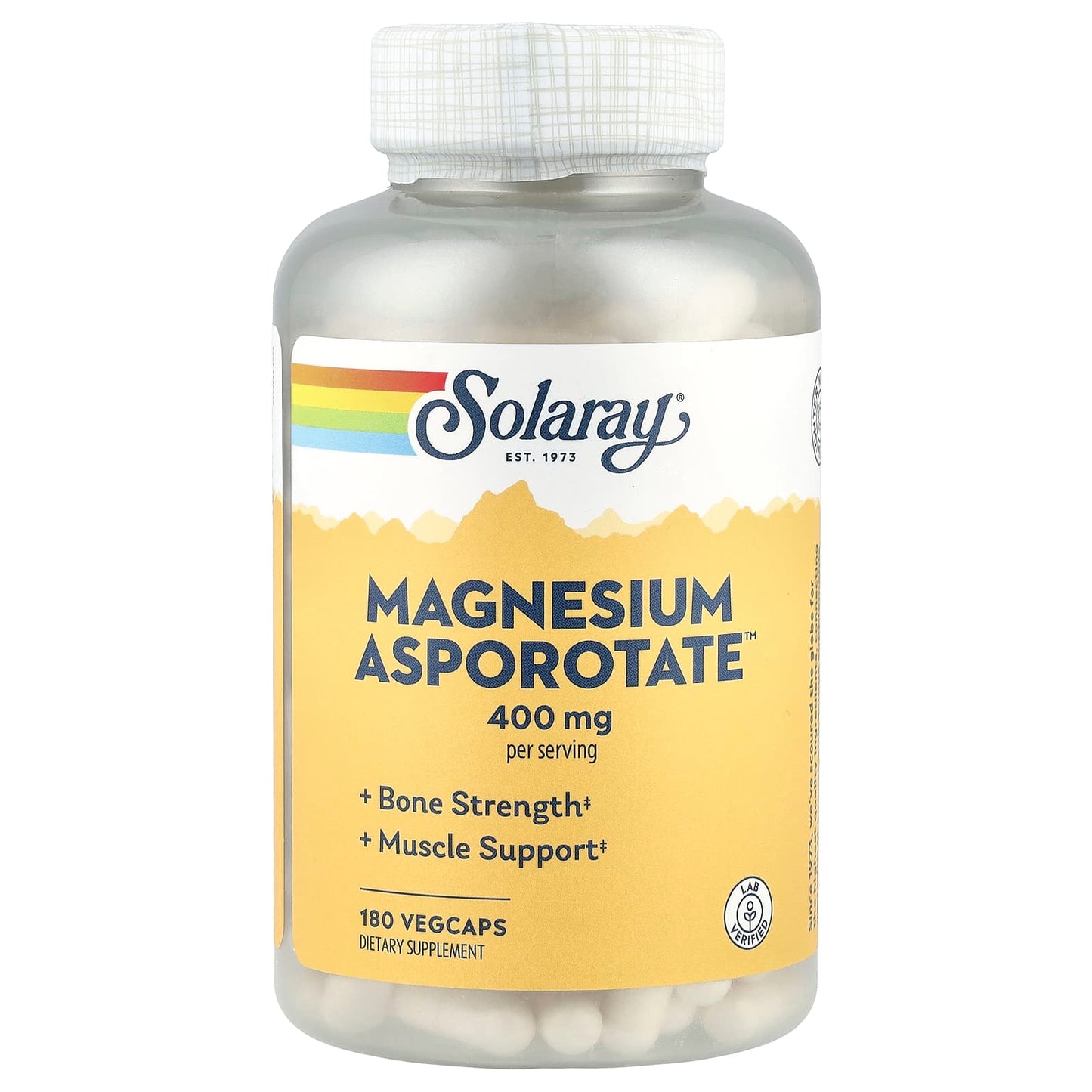 Solaray, Magnesium Asporotate™, 180 VegCaps (200 mg per Capsule) - Image 1