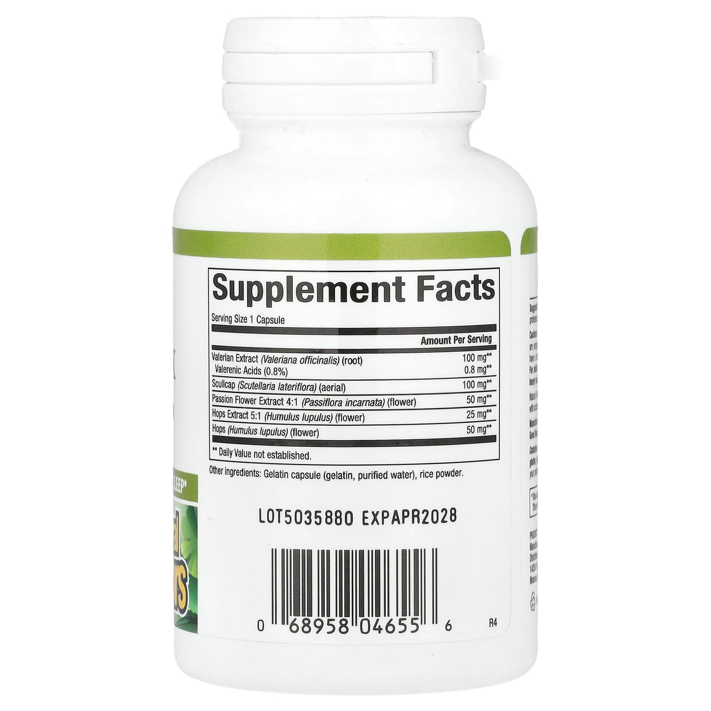 Natural Factors, Herbal Factors®, Sleep Relax with Valerian & Hops, 90 Capsules - Image 2