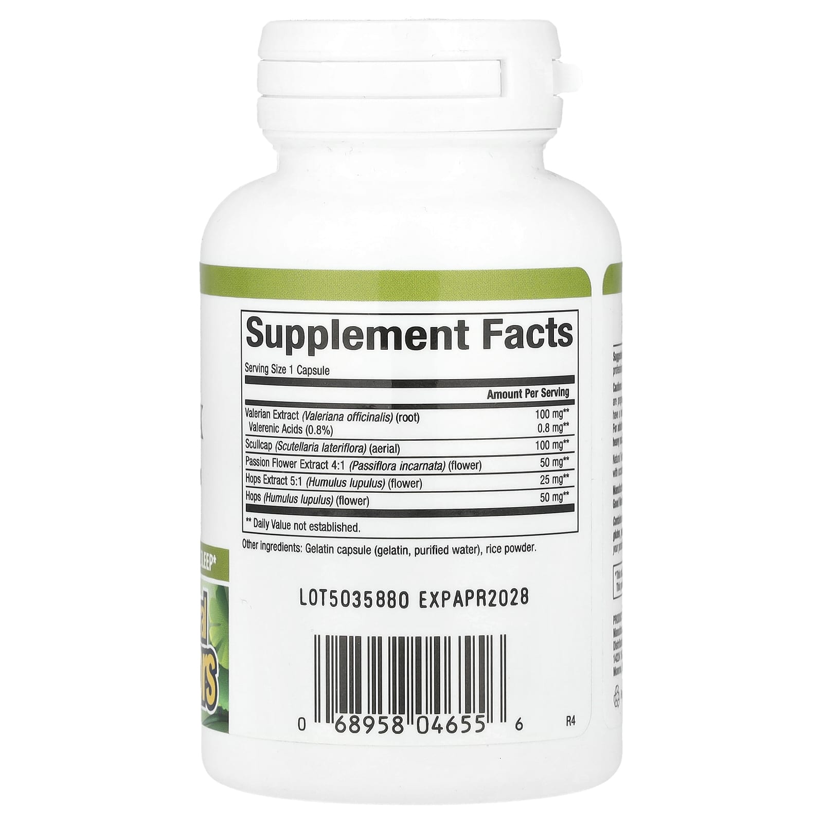 Natural Factors, Herbal Factors®, Sleep Relax with Valerian & Hops, 90 Capsules - Image 2