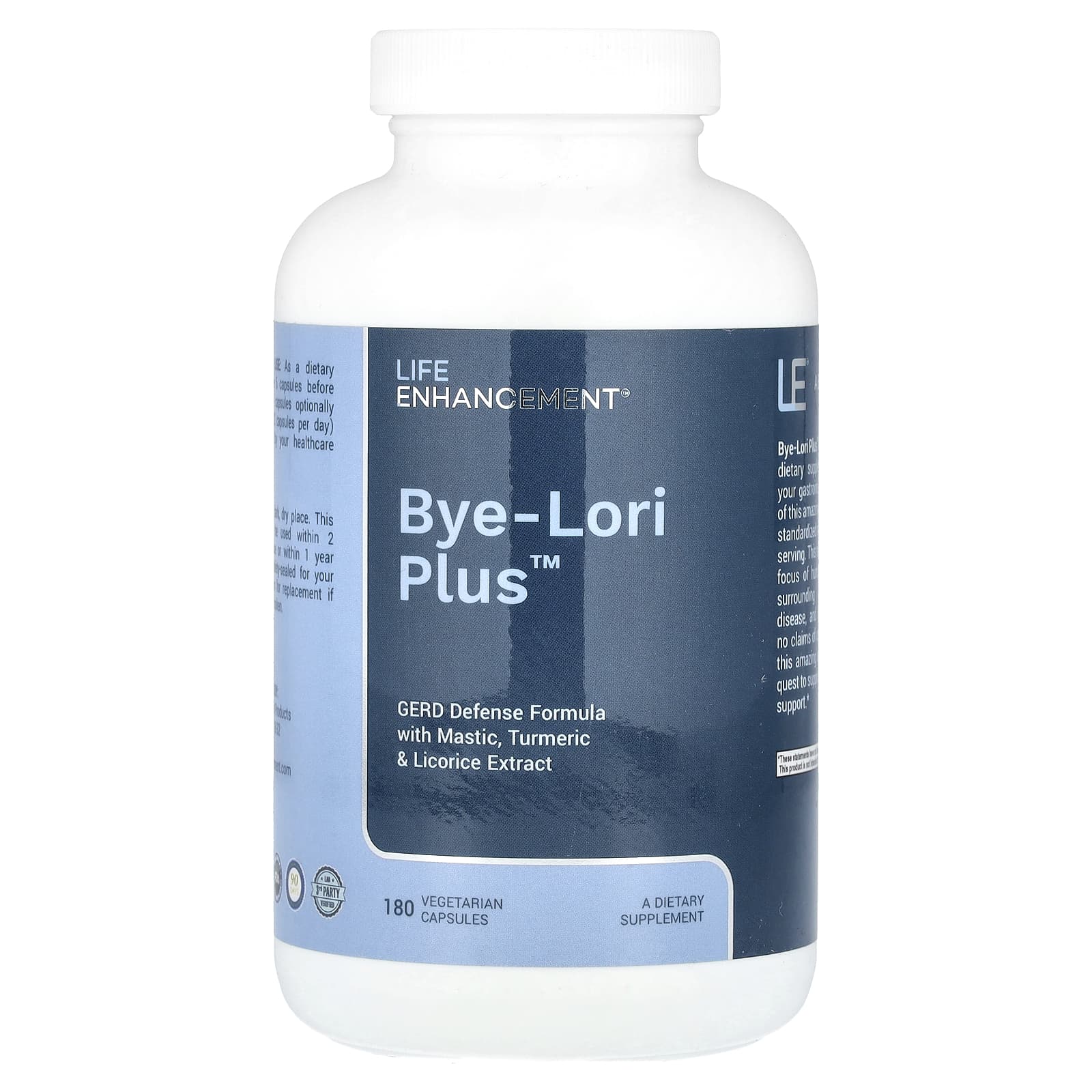 Life Enhancement, Bye-Lori Plus™, 180 Vegetarian Capsules - Image 1