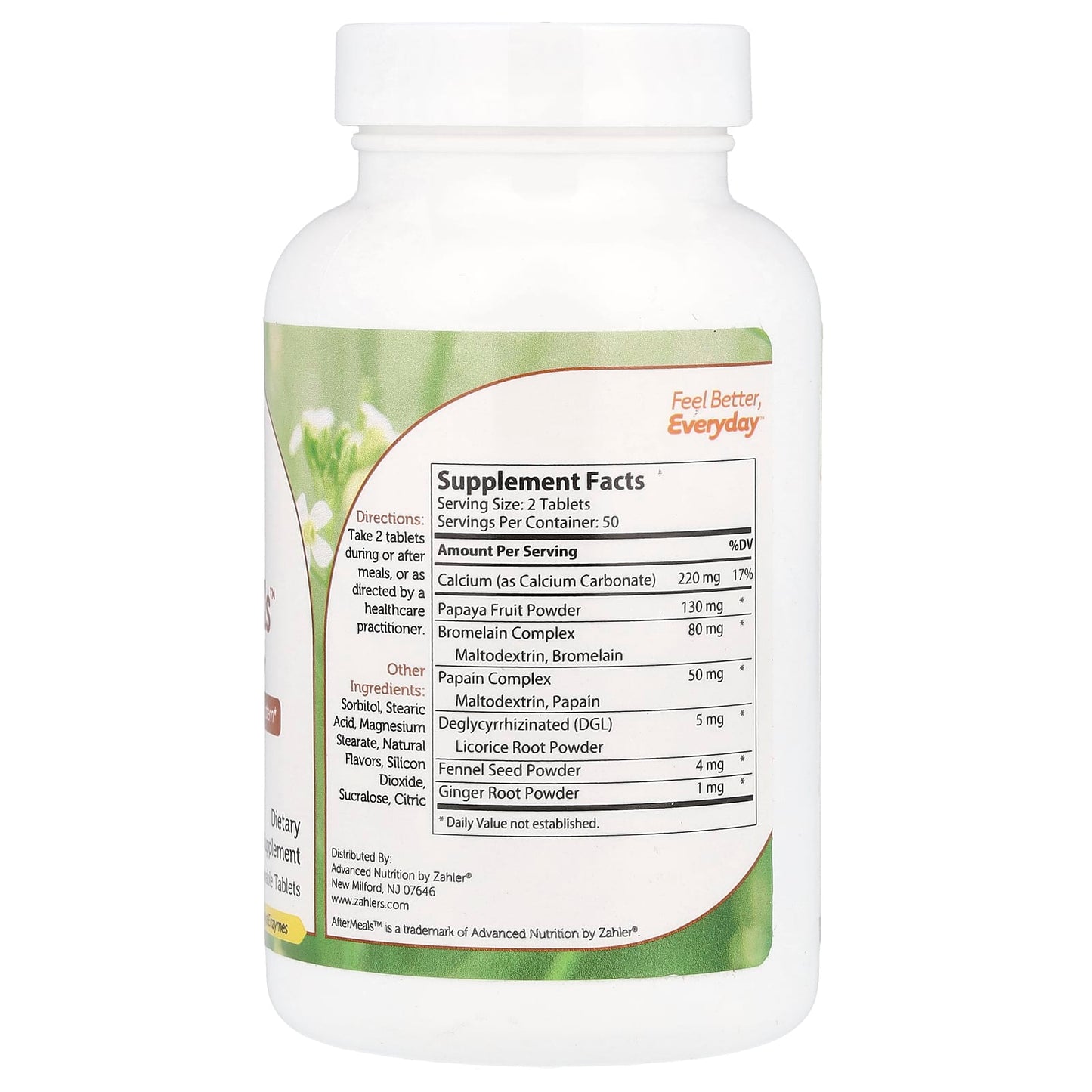 Zahler, AfterMeals™, Fruit-Based Enzymes+, 100 Chewable Tablets - Image 2