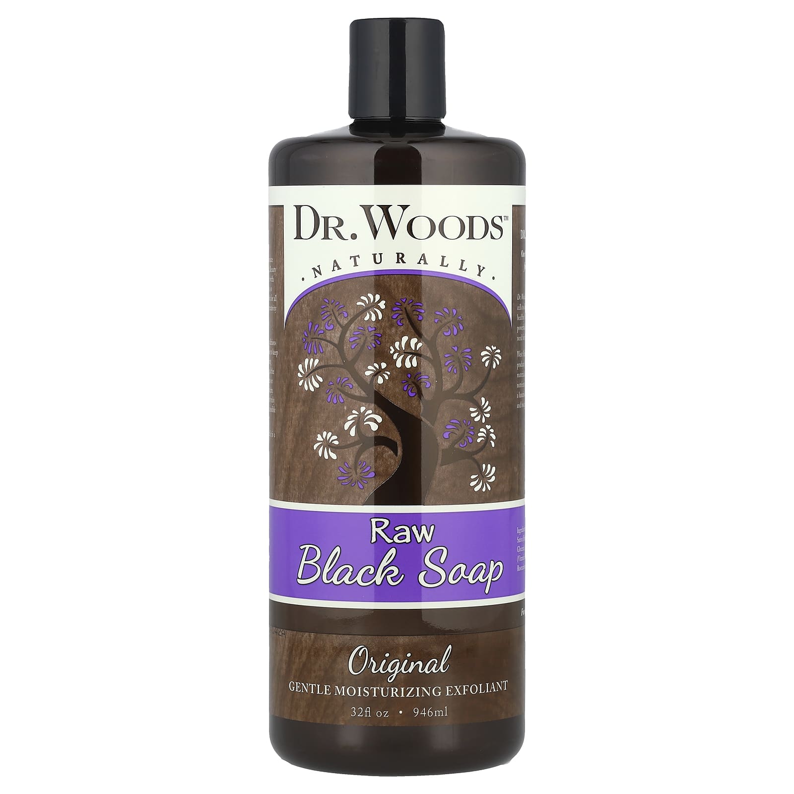 Natural Black Soap by Dr. Woods - Gentle Exfoliant & Deep Cleanser - Image 1