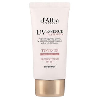 d'Alba UV Essence Waterfull+ Sunscreen with Tone-Up Pink Correcting, SPF 50+, 1.