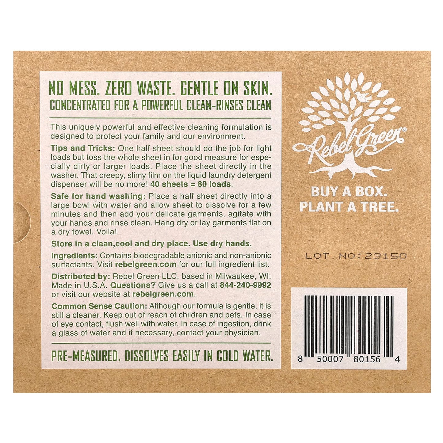 Rebel Green, Small But Mighty Laundry Detergent Sheets, Lavender & Grapefruit, 40 Sheets - Image 2