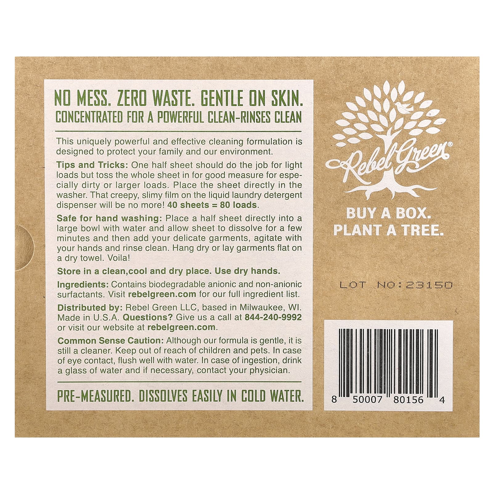 Rebel Green, Small But Mighty Laundry Detergent Sheets, Lavender & Grapefruit, 40 Sheets - Image 2