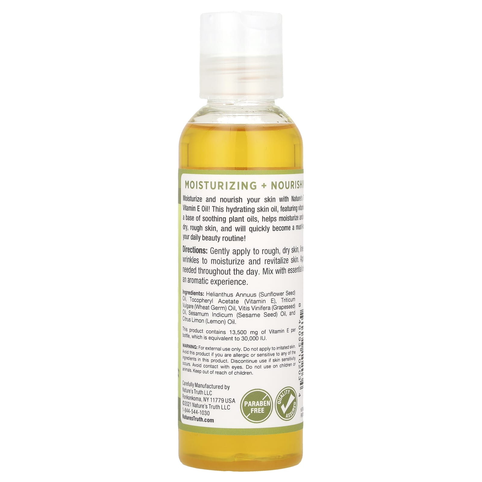 Nature's Truth, E-Oil, Lemon, 30,000 IU (13,500 mg), 4 fl oz (118 ml) - Image 2