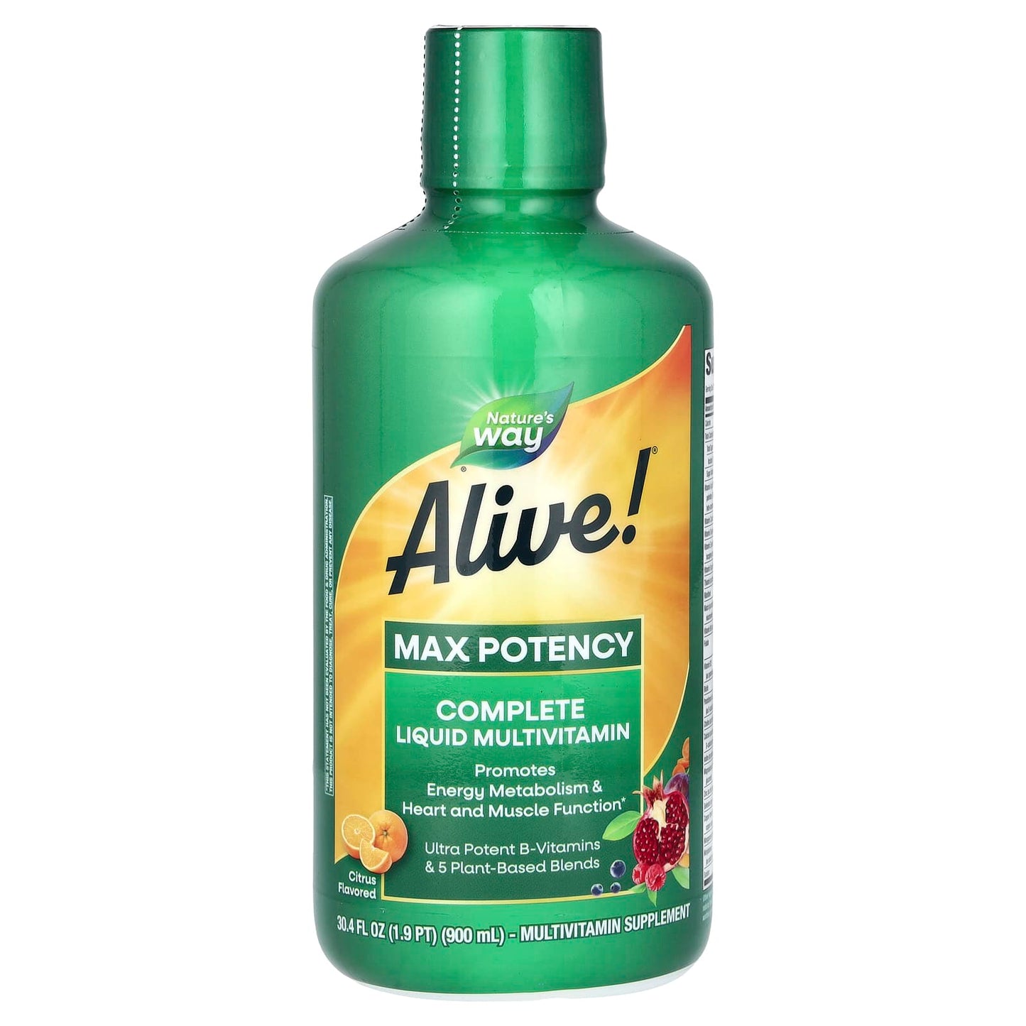 Nature's Way, Alive! Complete Liquid Multivitamin, Max Potency, Citrus, 30.4 fl oz (900 ml) - Image 1