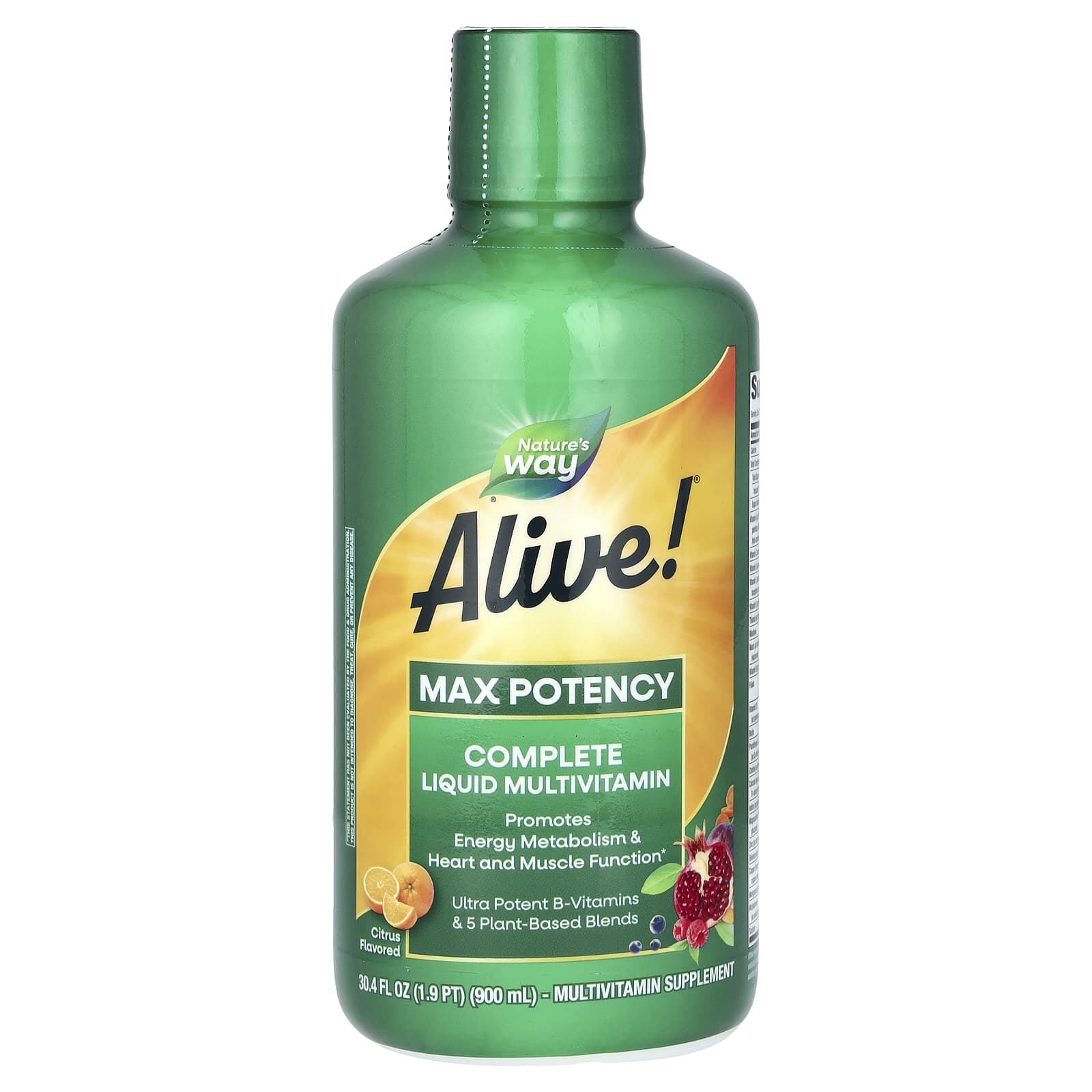 Nature's Way, Alive! Complete Liquid Multivitamin, Max Potency, Citrus, 30.4 fl oz (900 ml) - Image 1