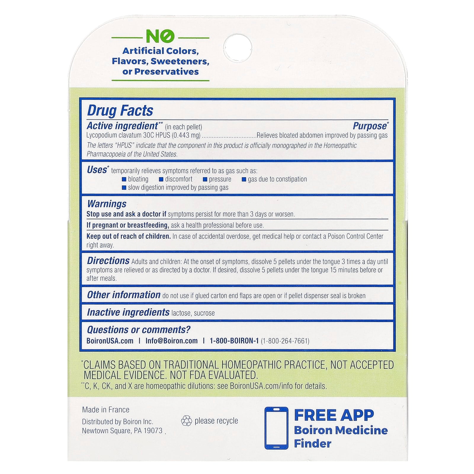Relieve Bloating & Gas with Boiron Lycopodium 30C Homeopathic Pellets - Image 2