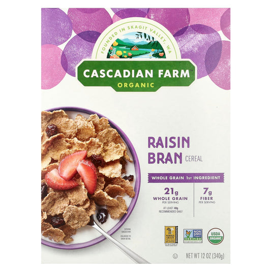 Organic Raisin Bran Cereal by Cascadian Farm - USDA Certified - Image 1