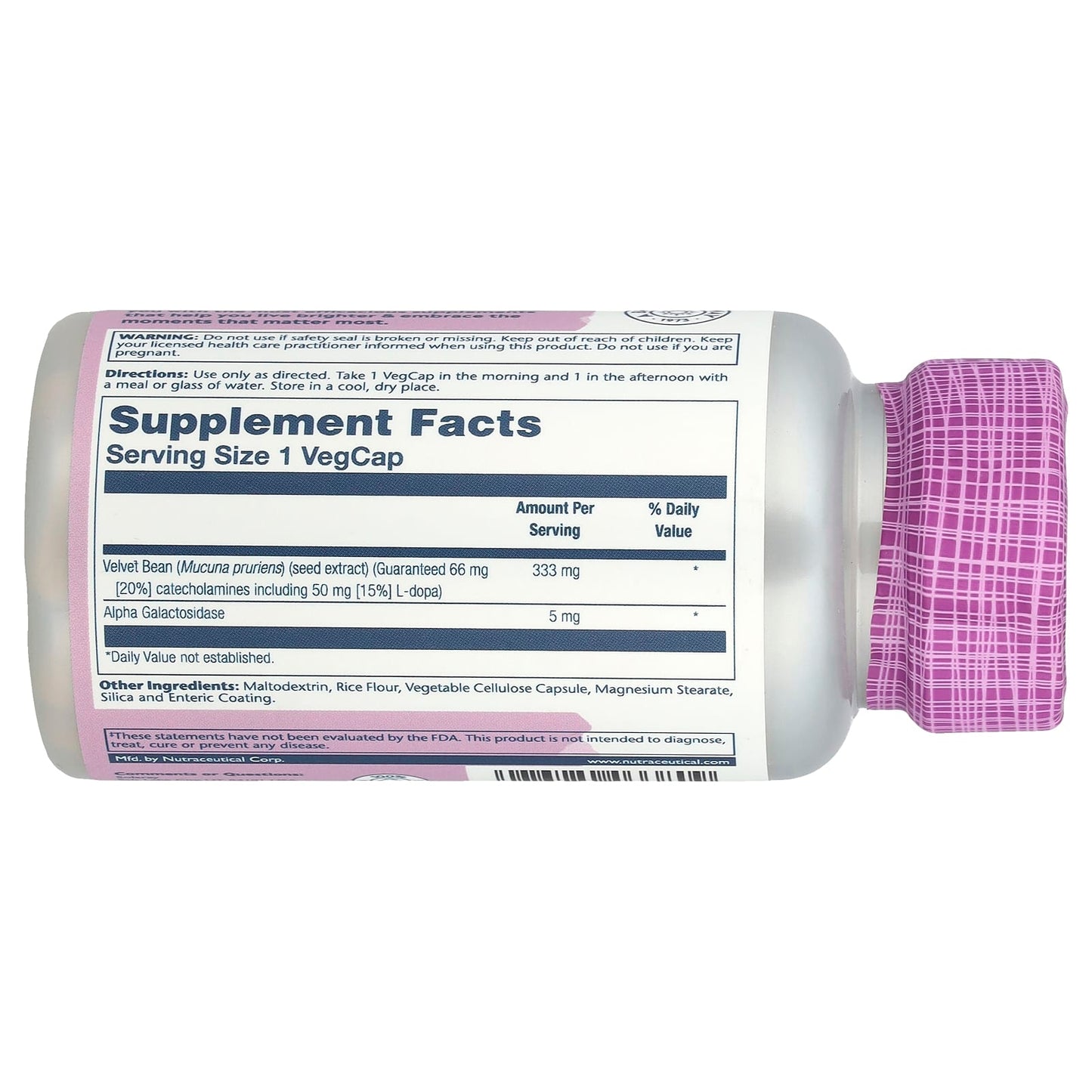 Solaray, Vital Extracts, DopaBean™, 60 VegCaps - Image 2