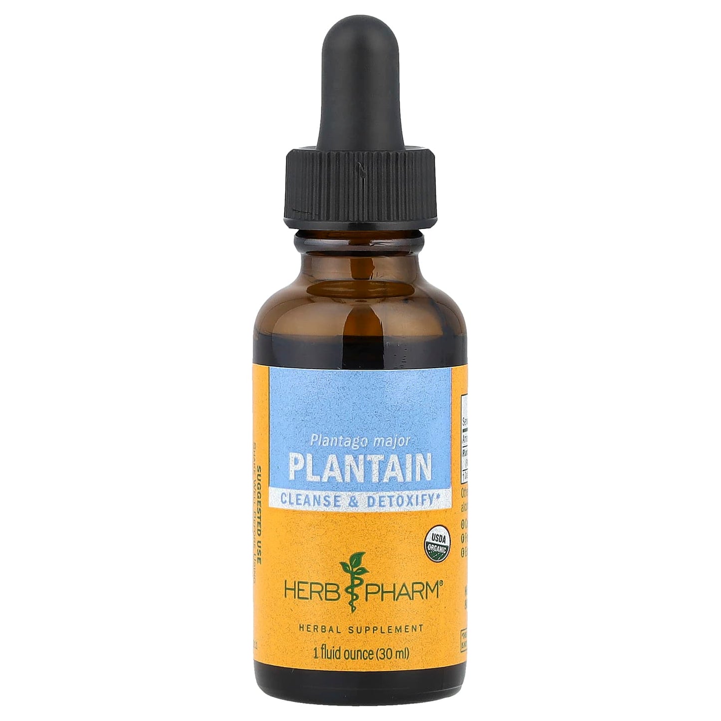 Organic Plantain Liquid Extract by Herb Pharm 1 fl oz - Image 1