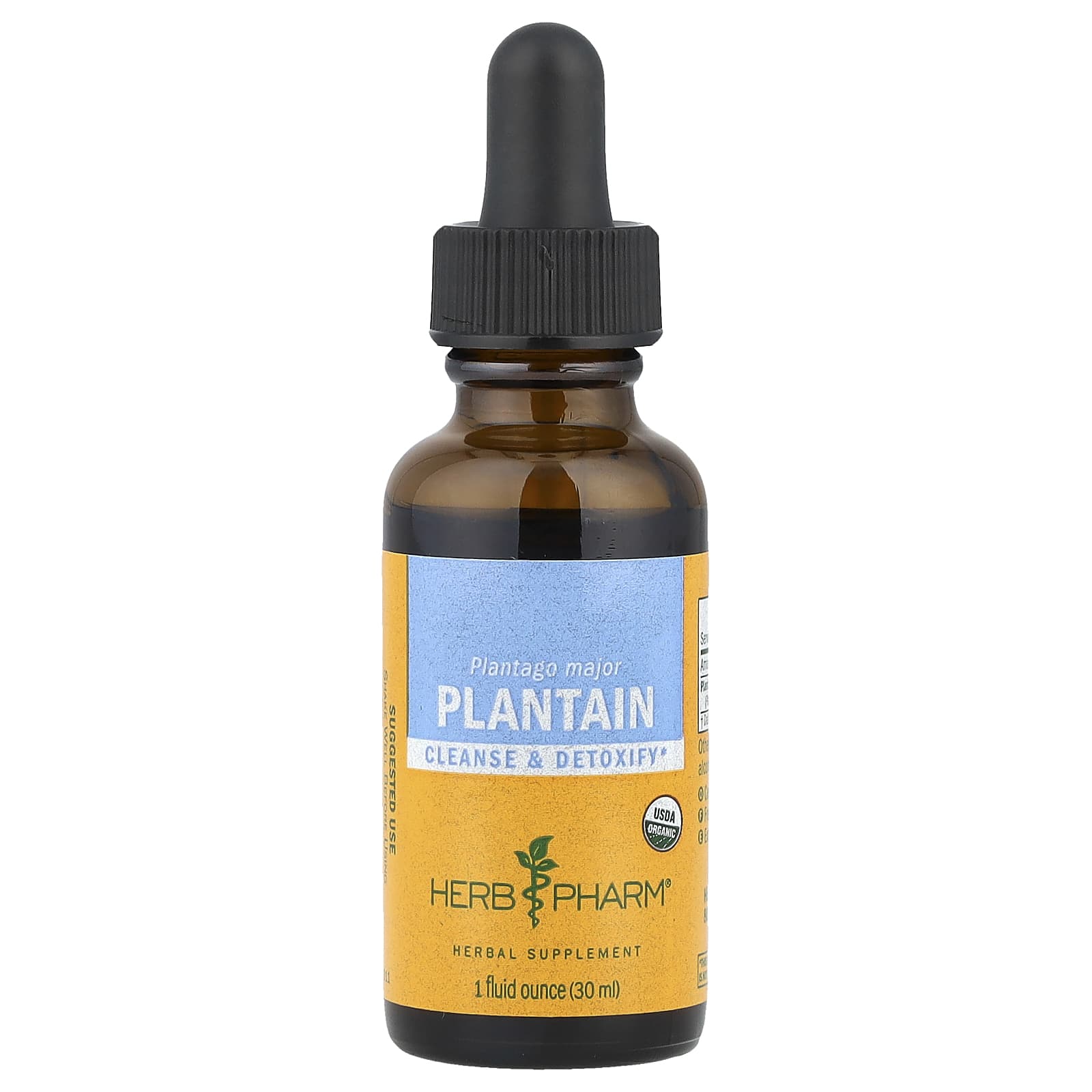 Organic Plantain Liquid Extract by Herb Pharm 1 fl oz - Image 1