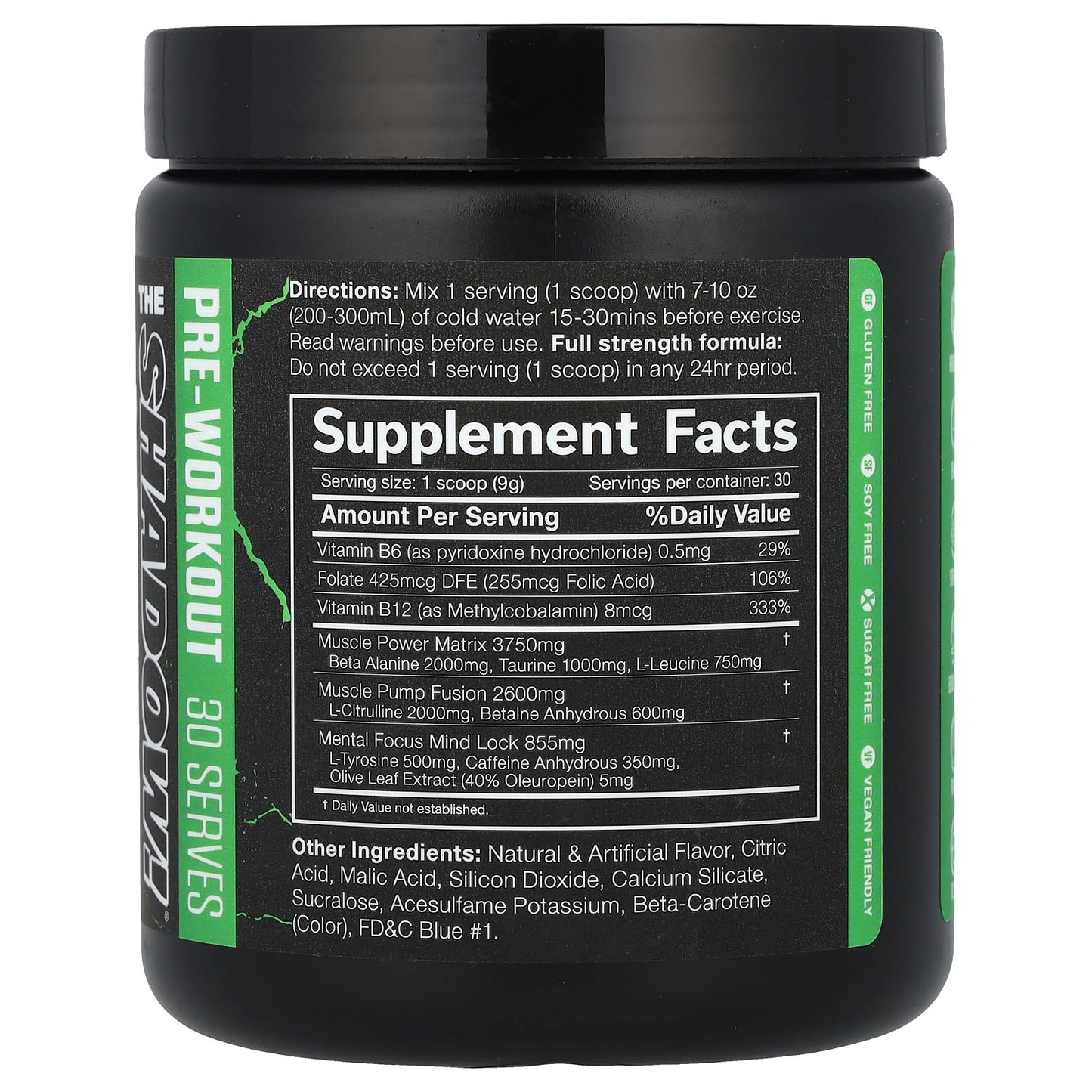 <span>JNX Sports The Shadow Pre-Workout - Green Apple | 9.5oz (270g)</span> - Image 2