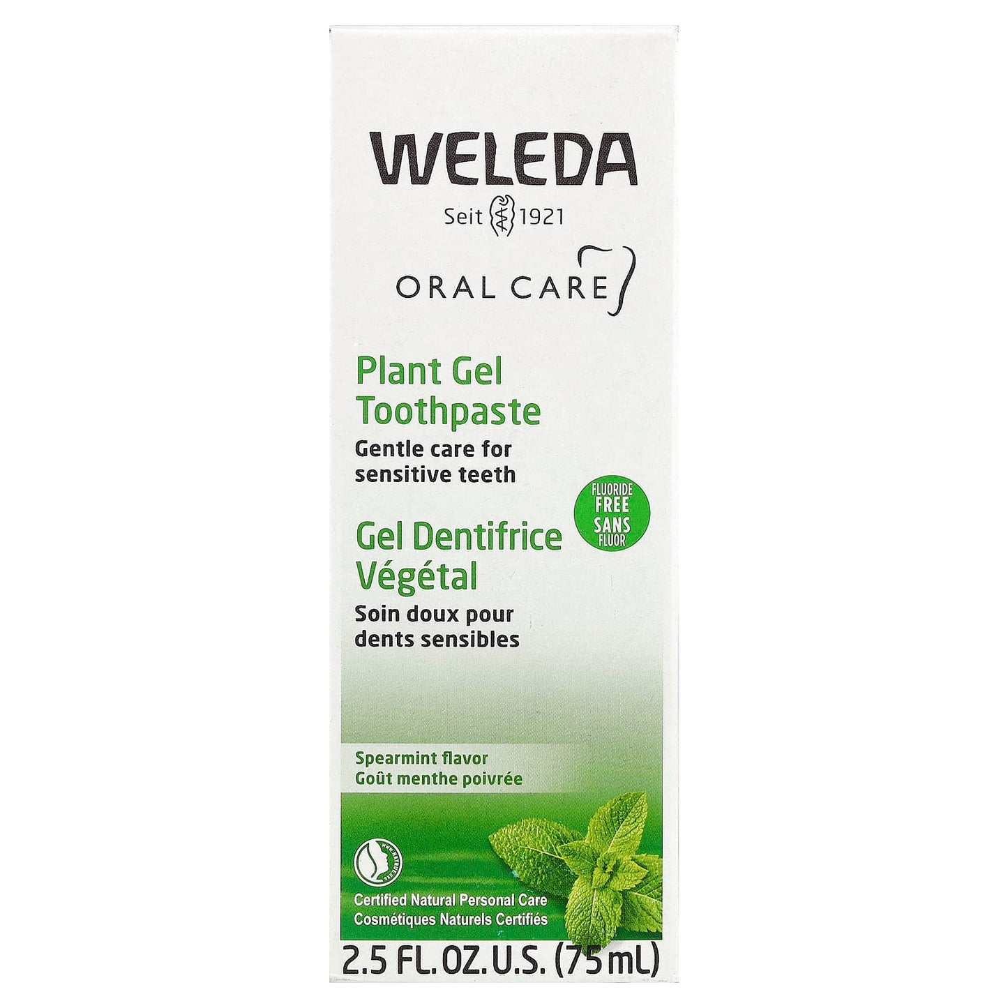 Weleda, Oral Care, Plant Gel Toothpaste, Fluoride Free, Spearmint, 2.5 fl oz (75 ml) - Image 2
