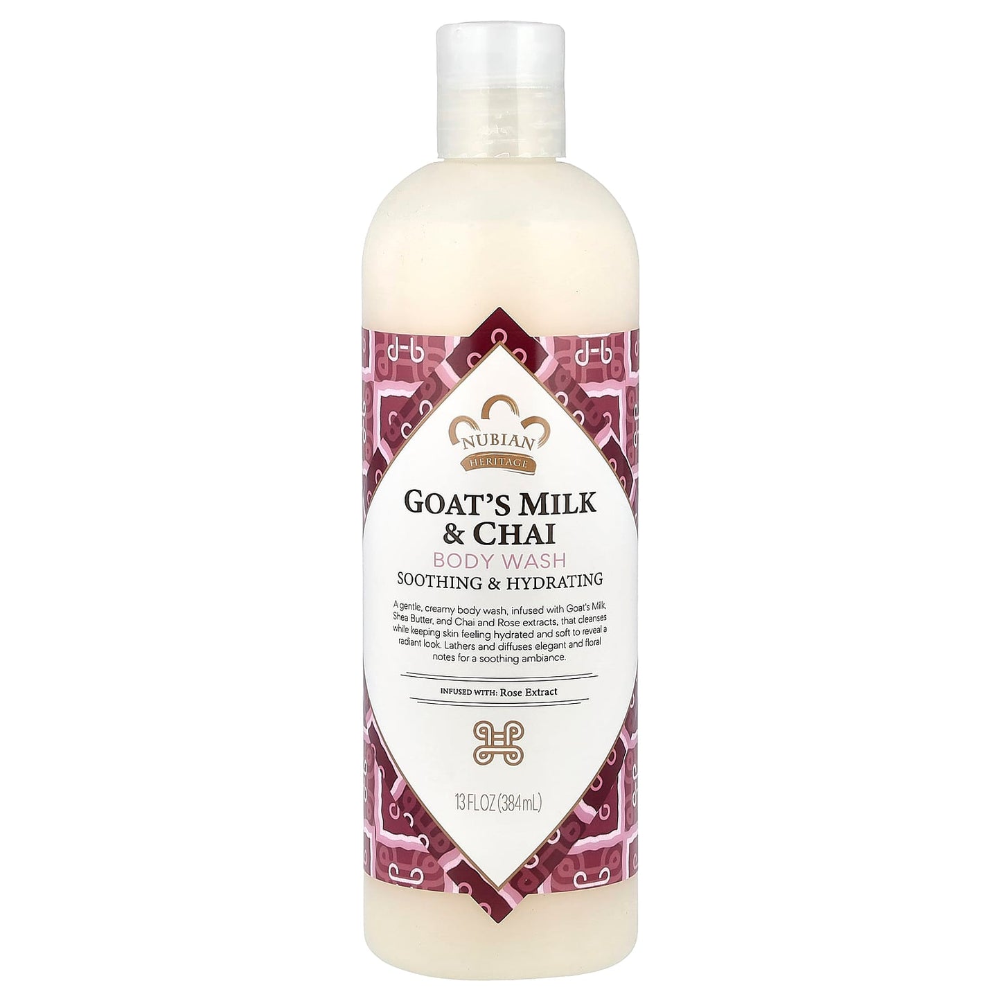 Nubian Heritage, Body Wash, Goat's Milk & Chai, 13 fl oz (384 ml) - Image 1