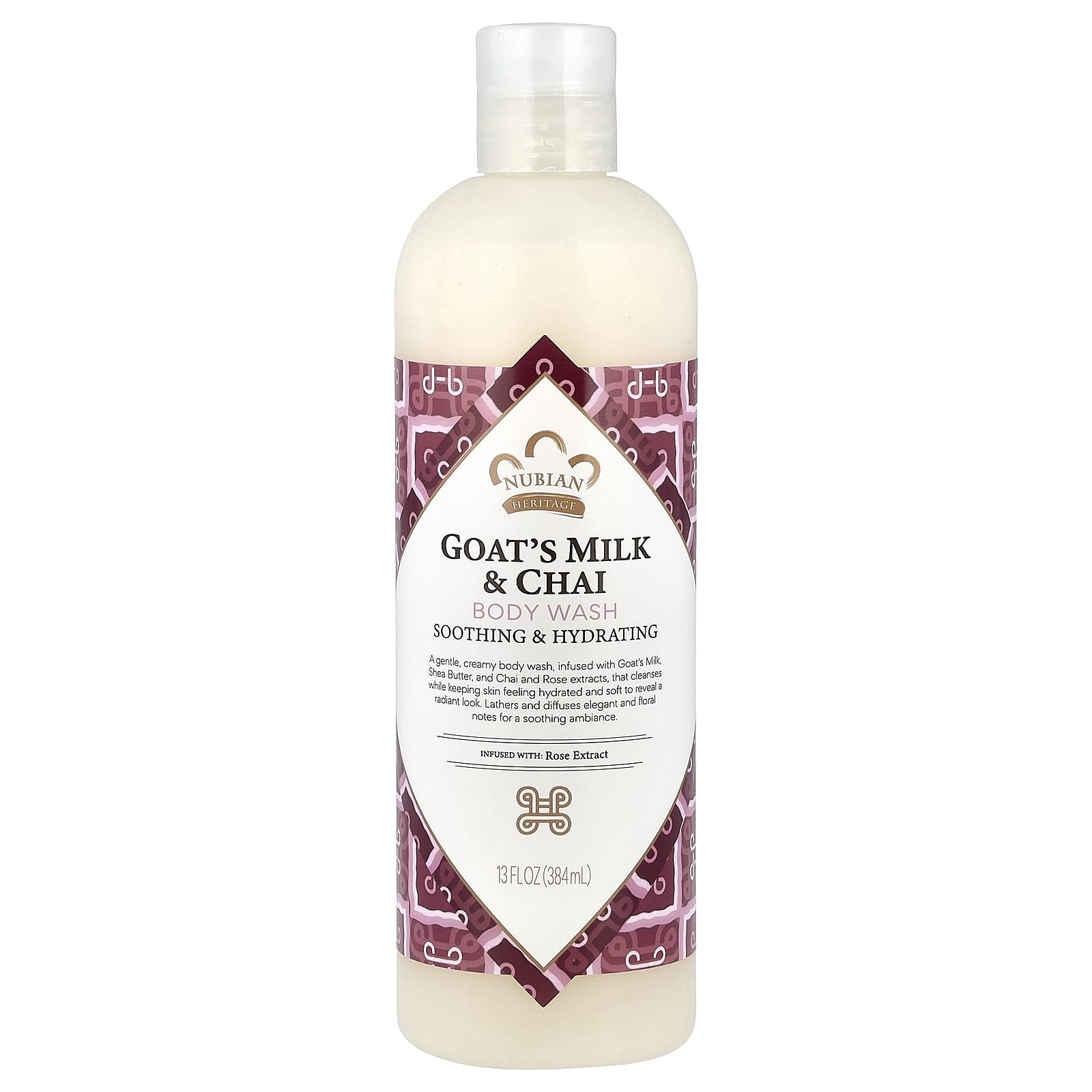 Nubian Heritage, Body Wash, Goat's Milk & Chai, 13 fl oz (384 ml) - Image 1