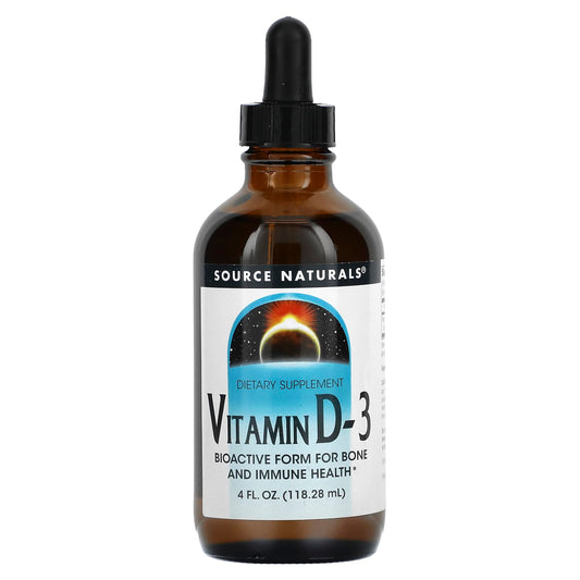 Source Naturals, Vitamin D-3, 50 mcg, 4 fl oz (118.28 ml)
