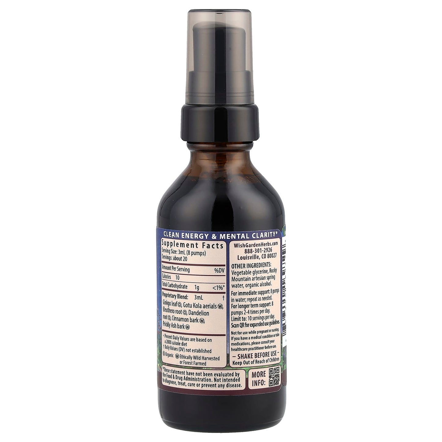 WishGarden Herbs, Genius Juice, Cognitive Aid, 2 fl oz (59 ml) - Image 2