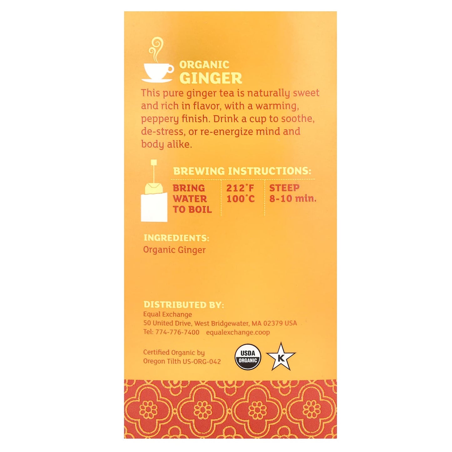 Organic Ginger Tea by Equal Exchange - 20 Tea Bags - Image 2