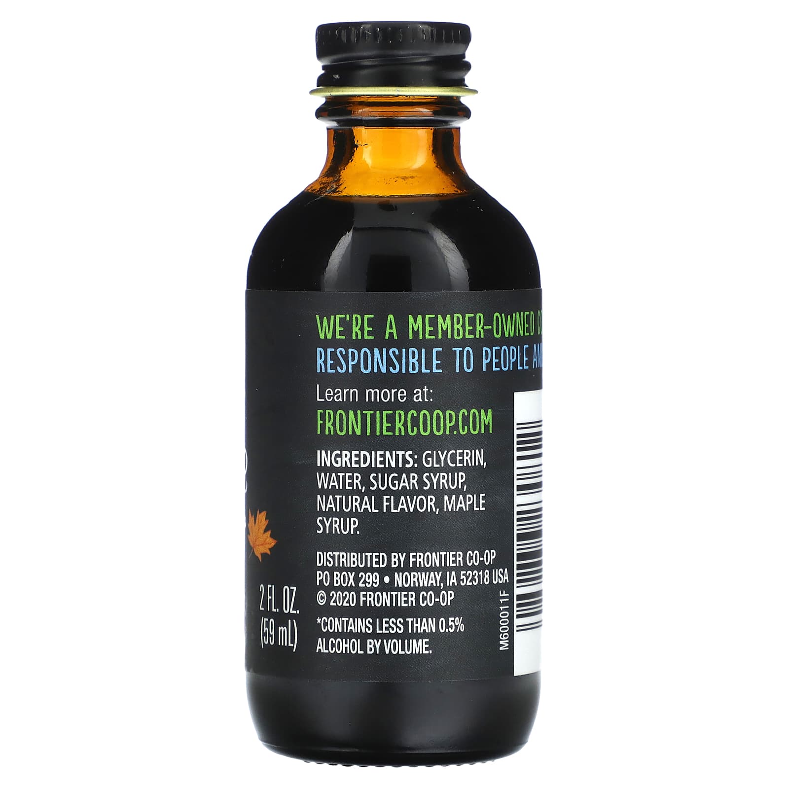 Frontier Co-op Maple Flavor Non-Alcoholic Syrup 2 fl oz - Image 2