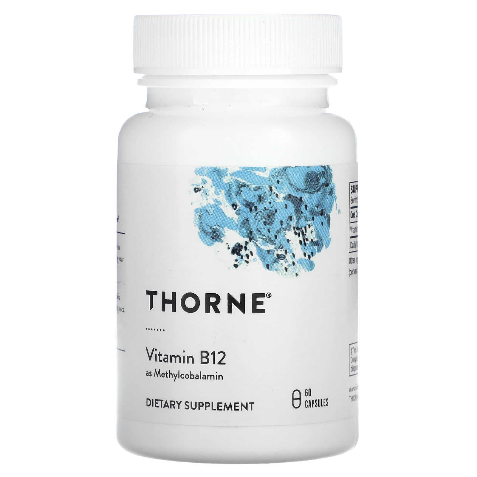 Thorne, Vitamin B12 as Methylcobalamin, 60 Capsules (1 mg per Capsule) - Image 1