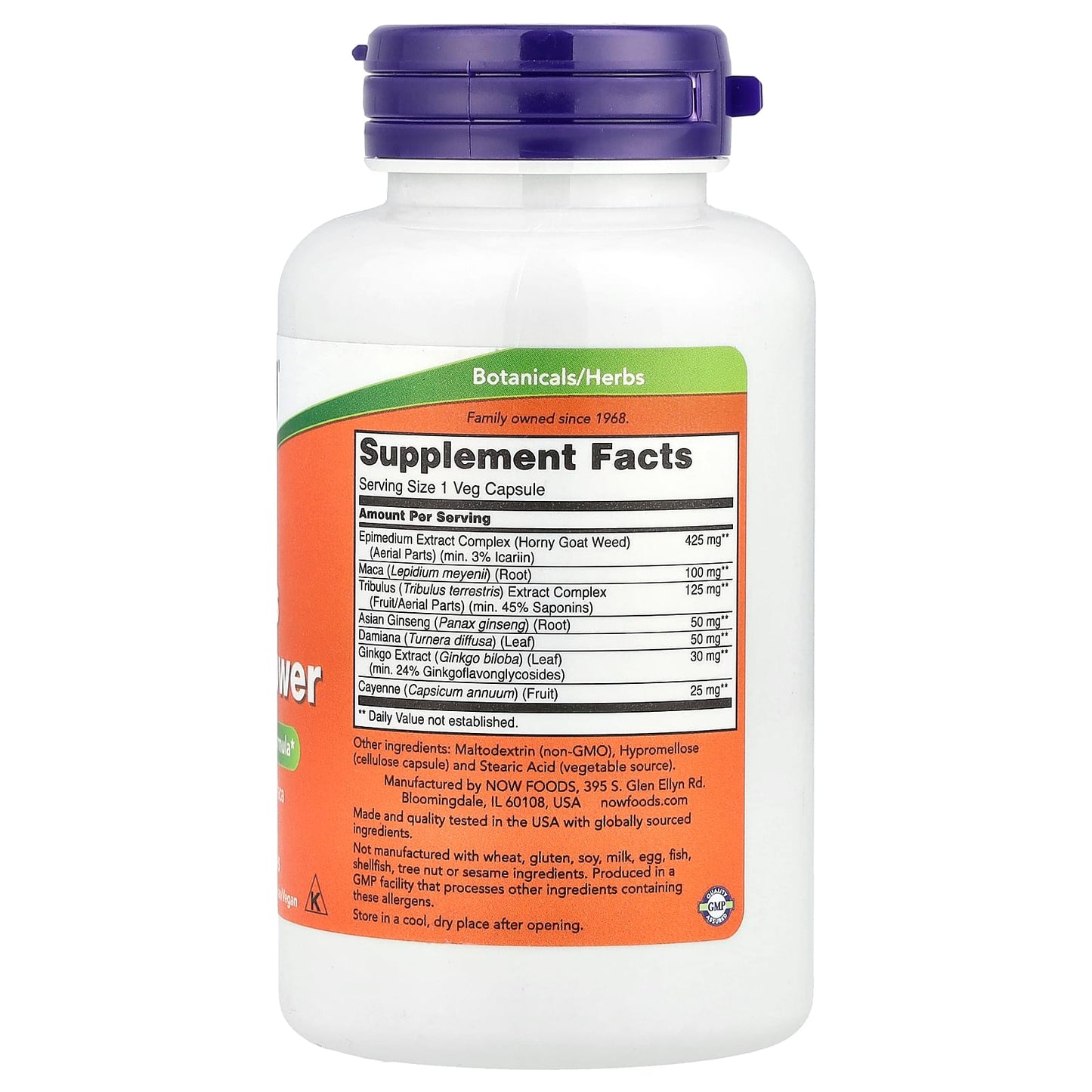 NOW Foods, Men's Virility Power , 60 Veg Capsules - Image 2