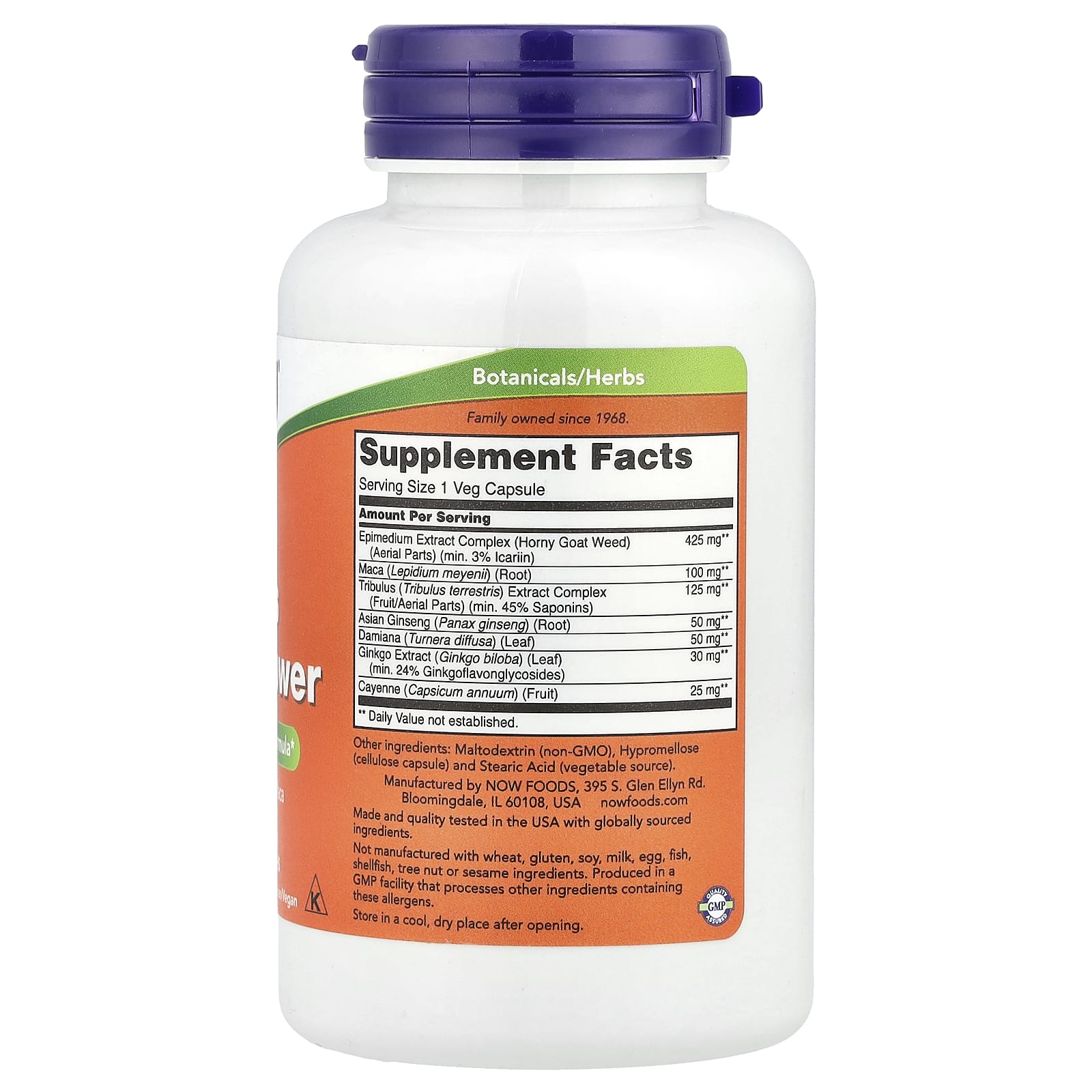 NOW Foods, Men's Virility Power , 60 Veg Capsules - Image 2