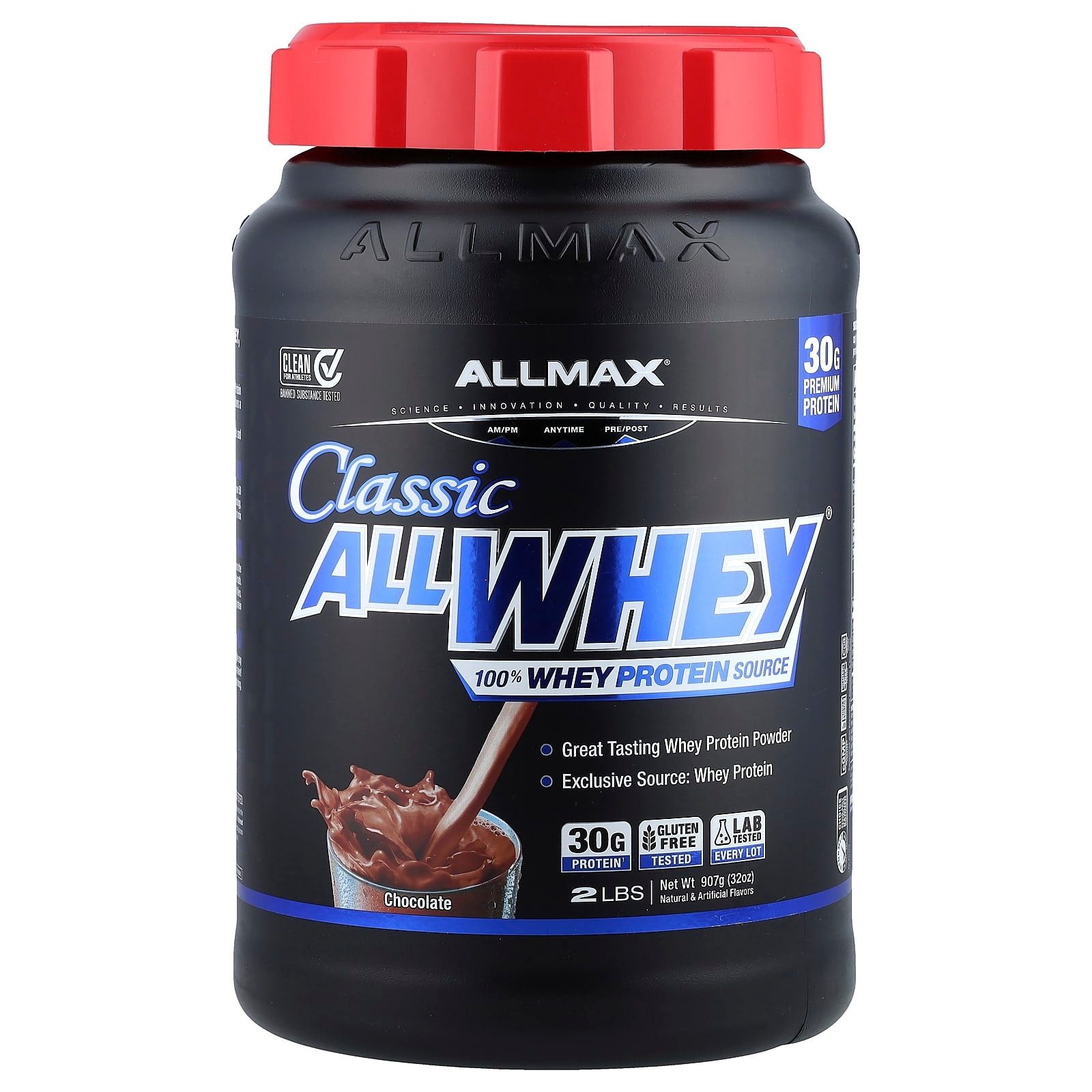 ALLMAX Classic AllWhey 100% Whey Protein, Chocolate, 2 lbs - Image 1
